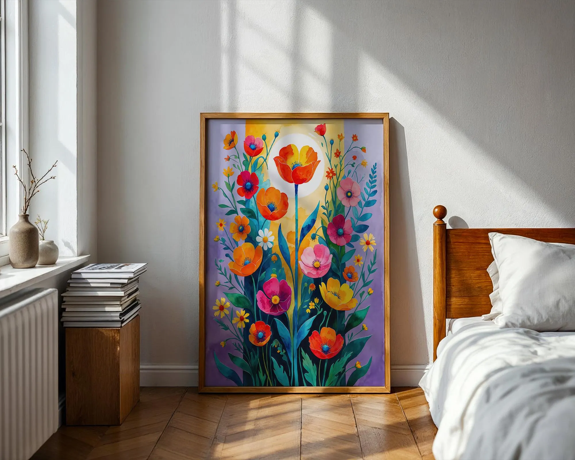 Matisse Style - Abstract Wildflower Wall Art” |Flower Print | Gift for her | Bedroom Decor| Children Room Print (Digital Download)