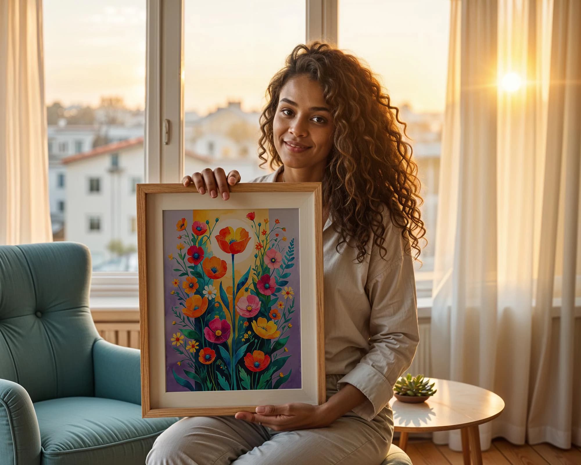 Matisse Style Wildflower Print – Abstract Floral Wall Art (Digital Download)