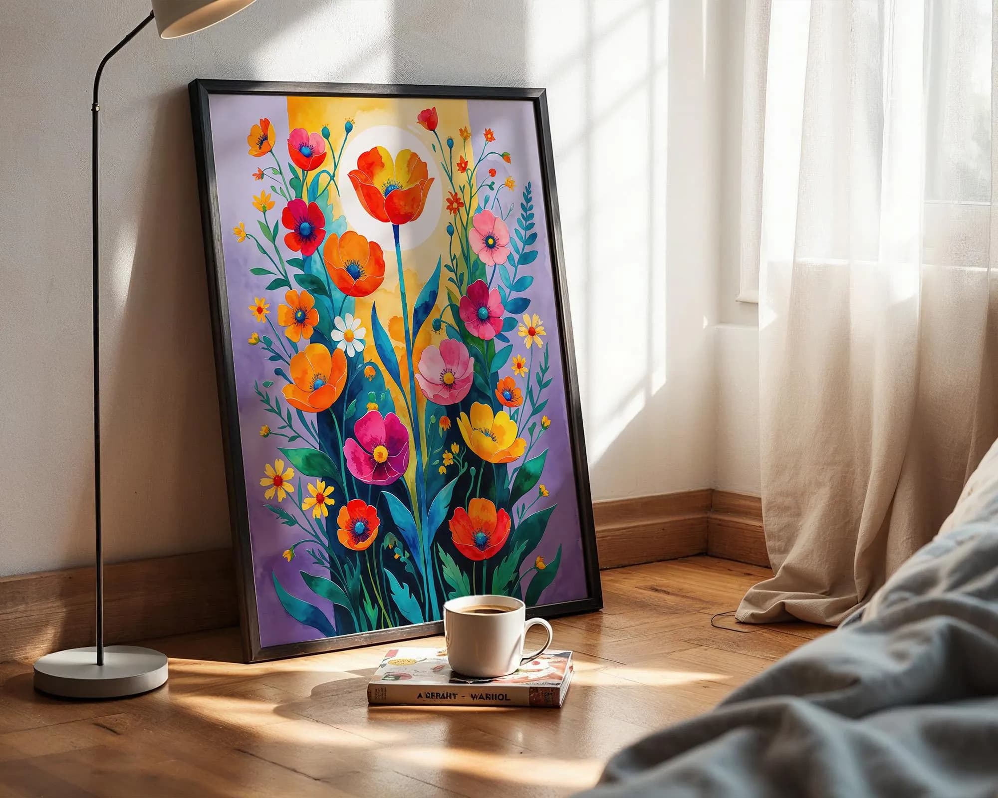 Matisse Style - Abstract Wildflower Wall Art” |Flower Print | Gift for her | Bedroom Decor| Children Room Print (Digital Download)