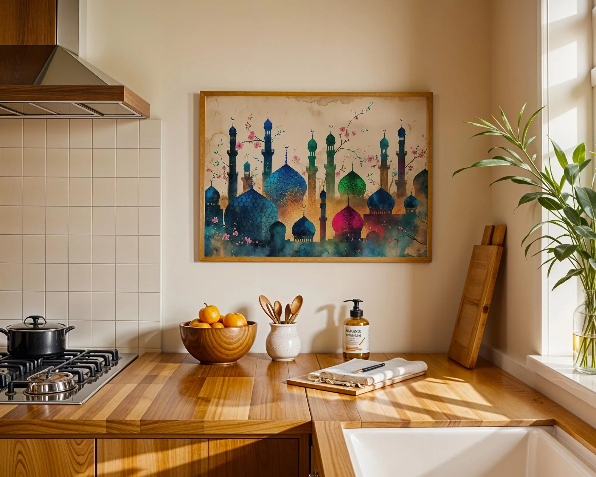 Whimsical Persian Architecture Artwork – Ornamental Wall Tapestry | Home Decor |  Art Print | Islamic Culture (Digital Download and Print)