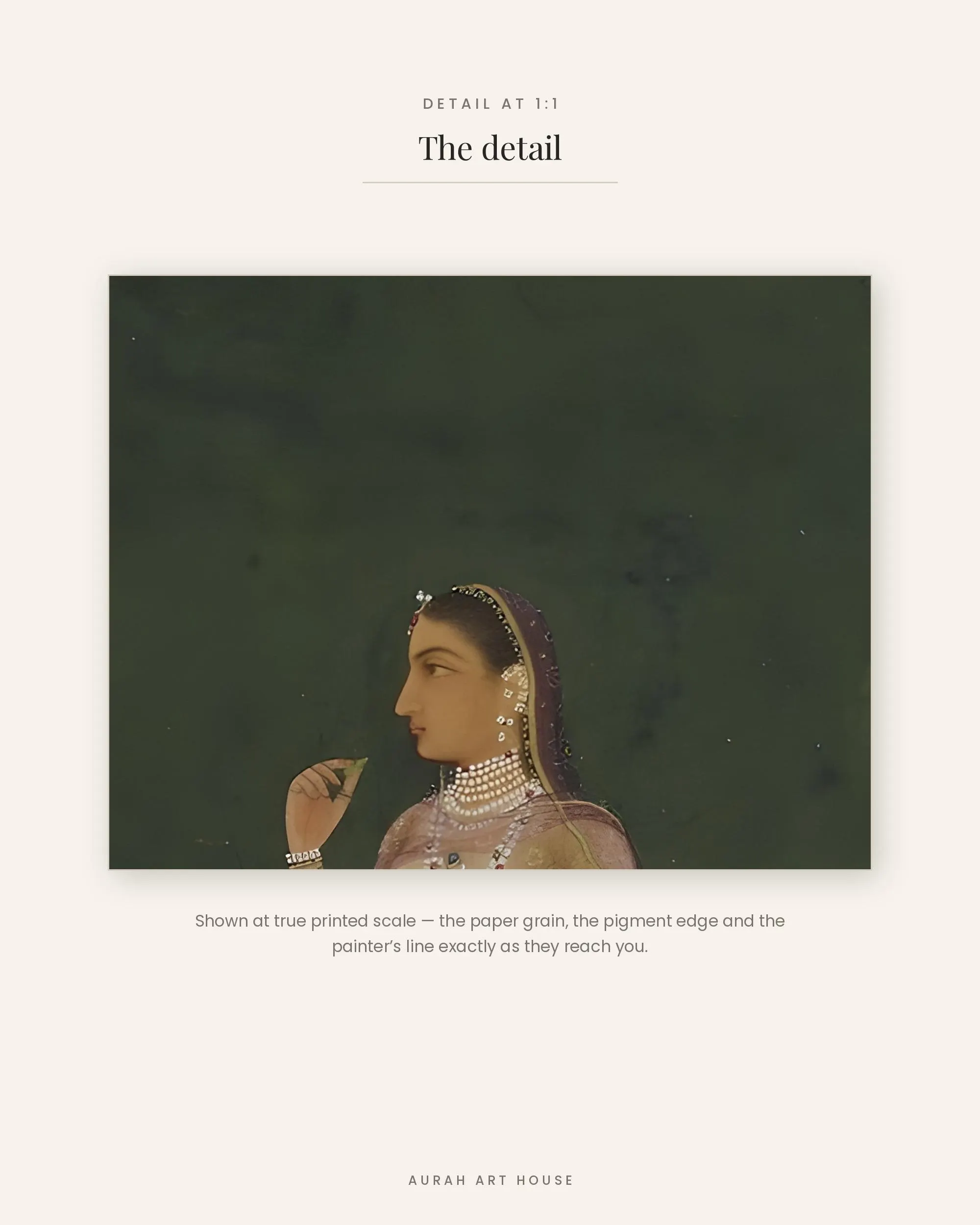Princess Jahanara Mughal Portrait Print, Indian Miniature Wall Art, Shah Jahan Daughter, Mughal Empress Art, Framed Indian Decor - image 2
