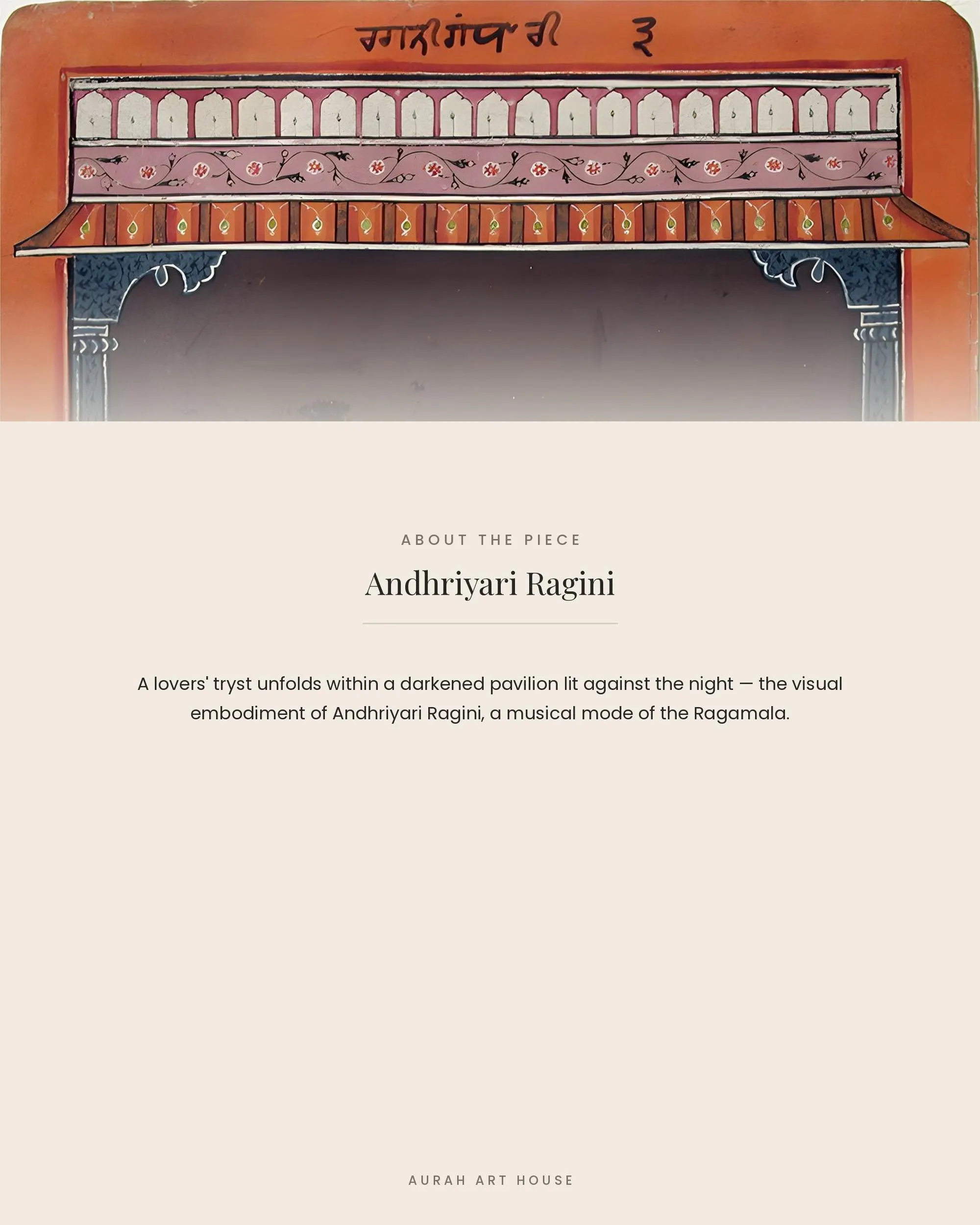 Andhriyari Ragini Rajput Miniature Painting, Indian Night Raga Canvas Print - image 5