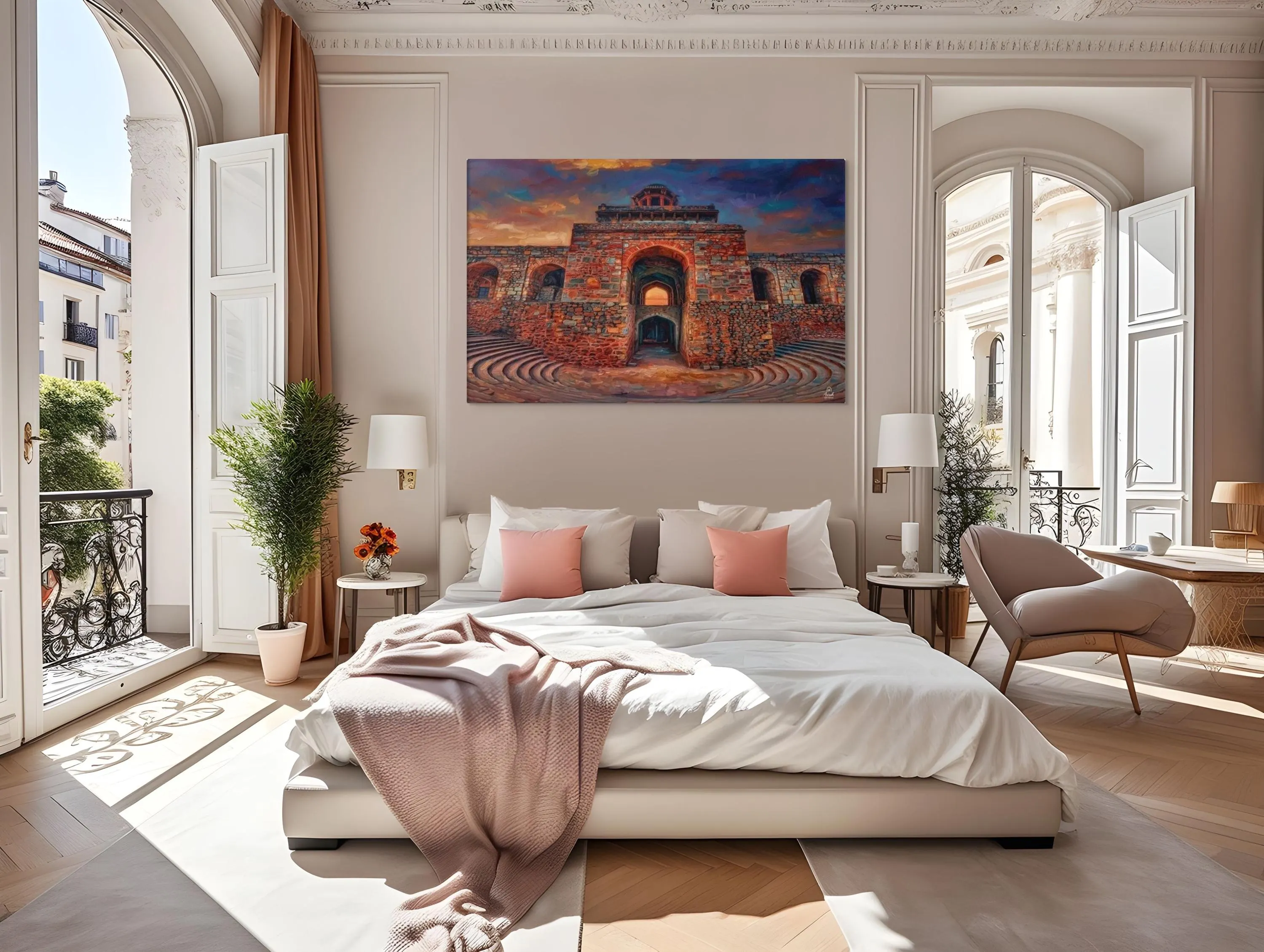 Mughal Architecture Canvas Art | Talaqi Darwaza Purana Qila Delhi | Indian Heritage Wall Decor | Architectural Canvas - image 4