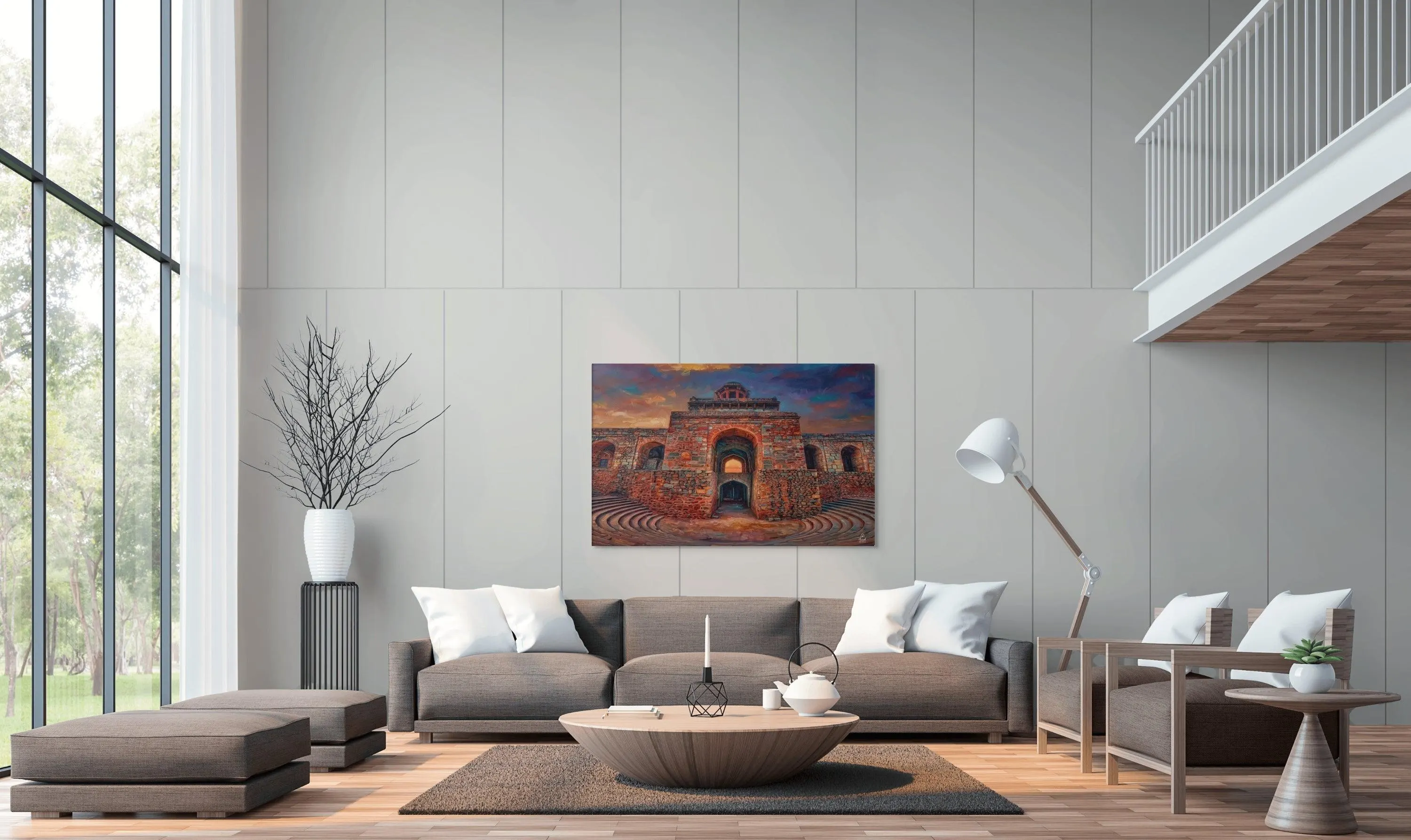 Mughal Architecture Canvas Art | Talaqi Darwaza Purana Qila Delhi | Indian Heritage Wall Decor | Architectural Canvas - image 5