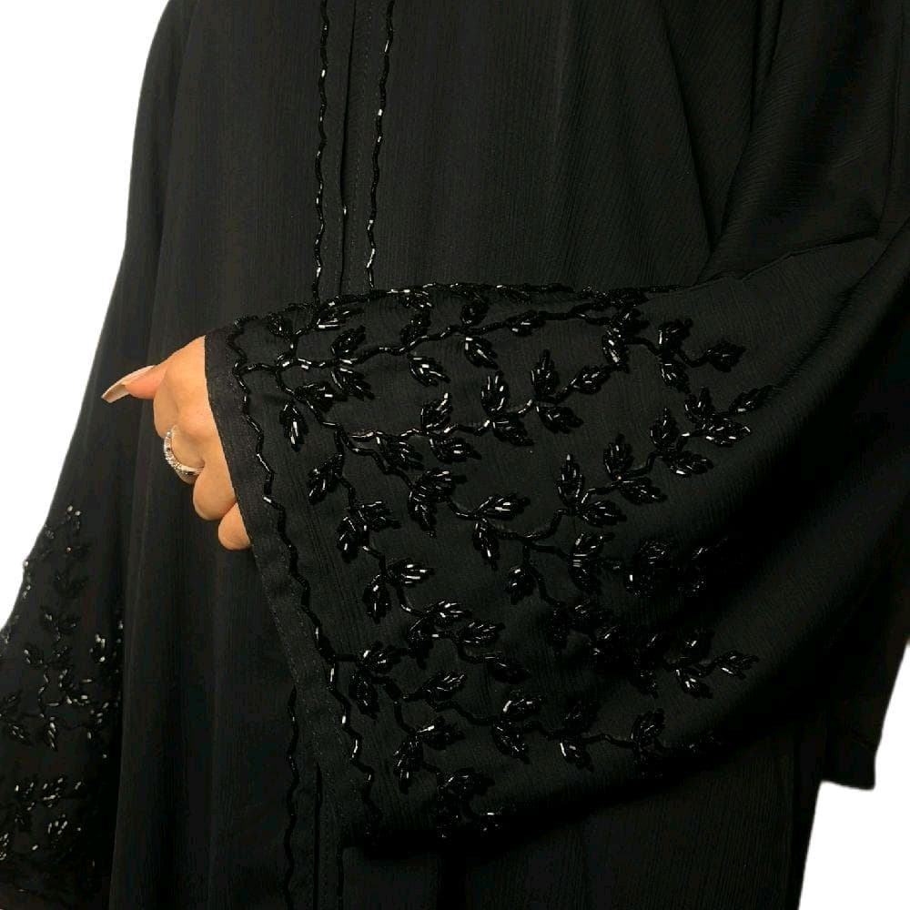 Embellished Riya Abaya 3-Piece Set: Party Wear, Red Gold Design - image 2