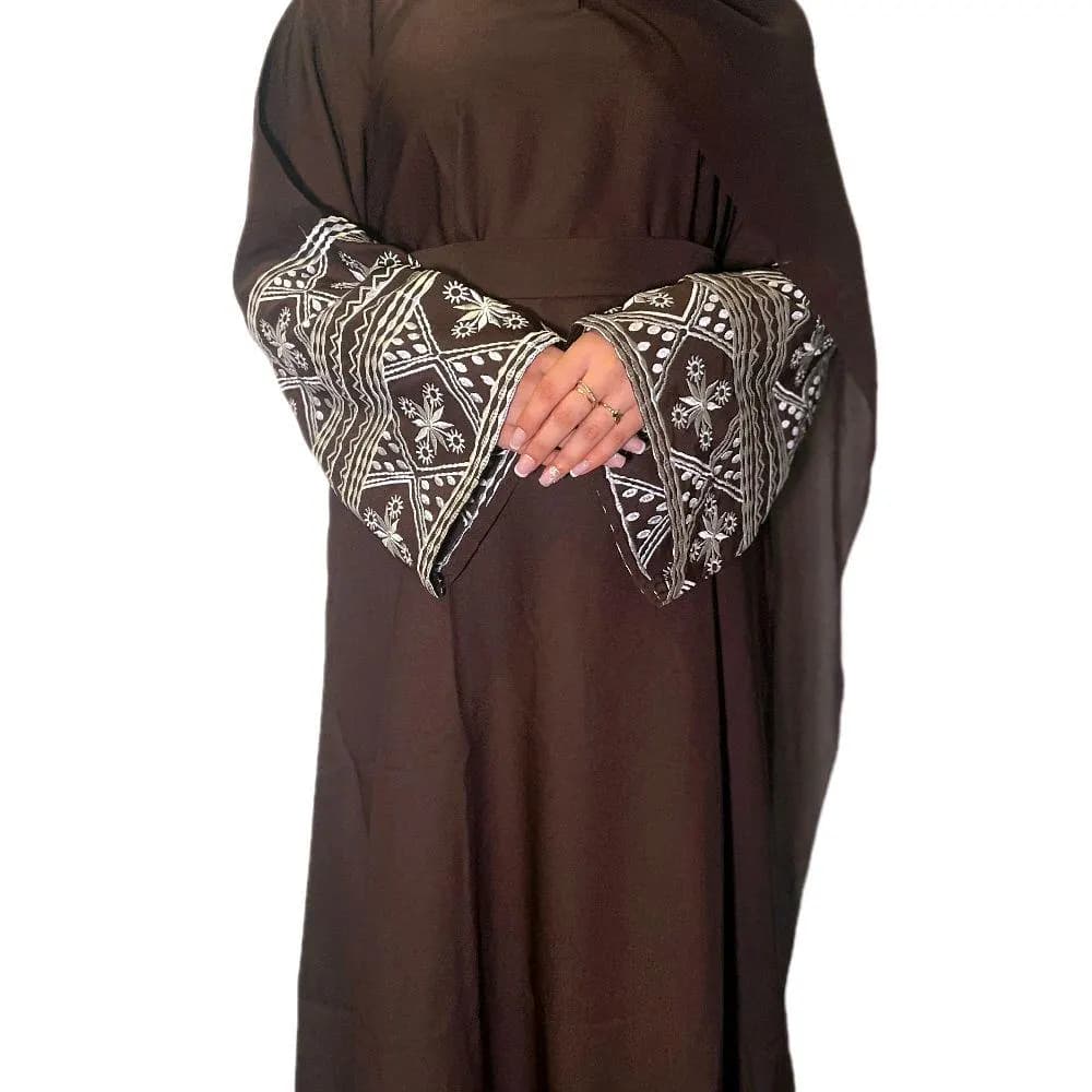 Safa Abaya In Black - Chocolate Brown - image 5
