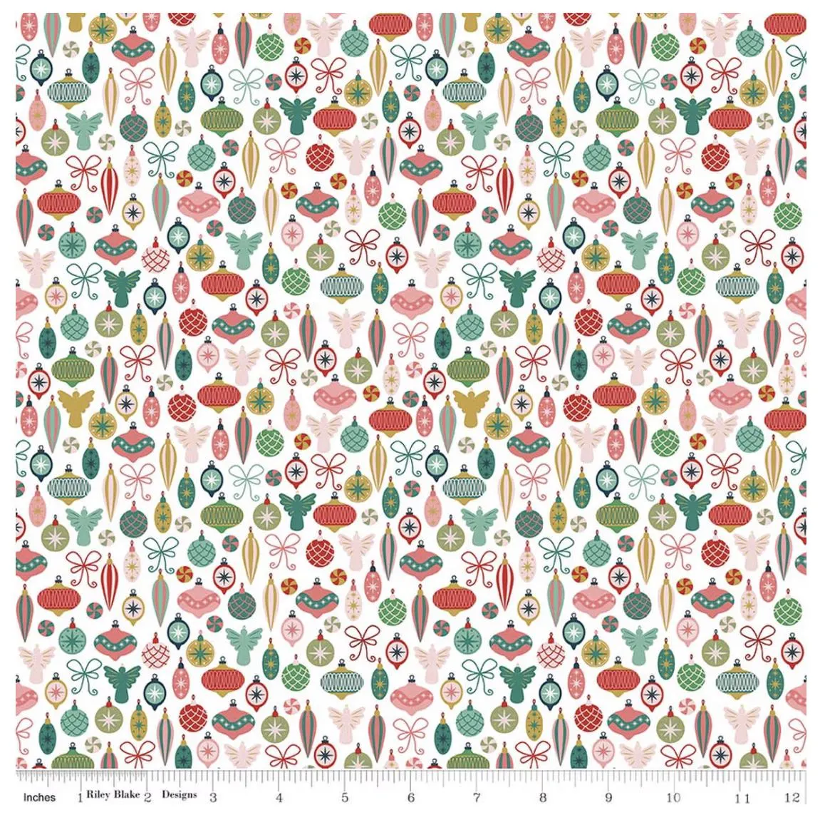 Nutcracker Tradition Adorn the Tree Snow | Riley Blake Fabrics | 26-660