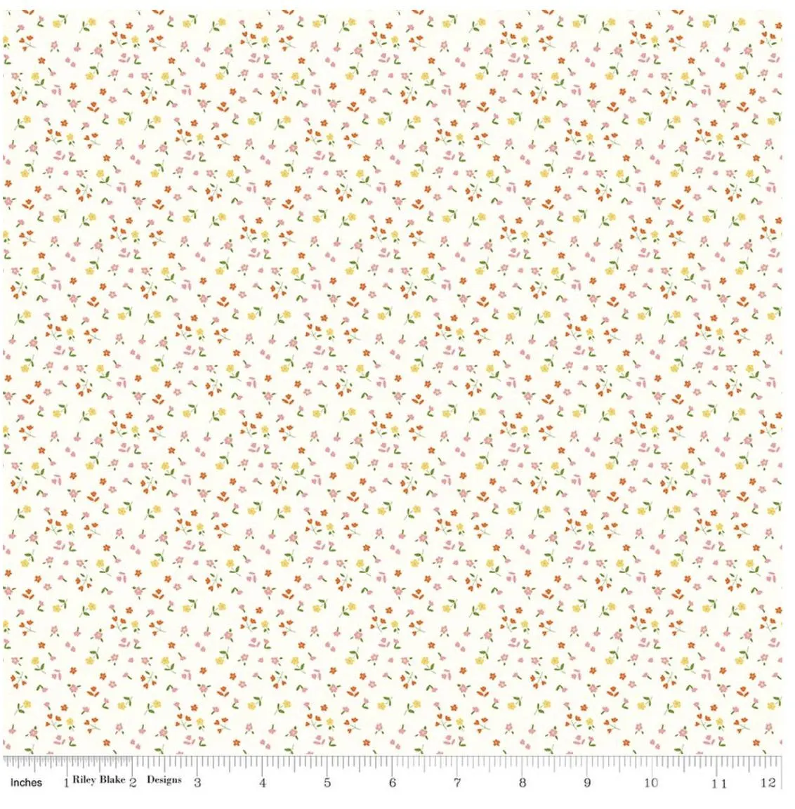 Cotton Nook Flowers in Vintage White | Minki Kim | 26-7106 | sold by the 1/4 yard, cut continuous