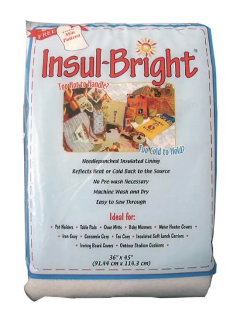 InsulBright Batting 1yd x 45" | 26-1031 | Needlepunched Insulating Lining for Pot Holders