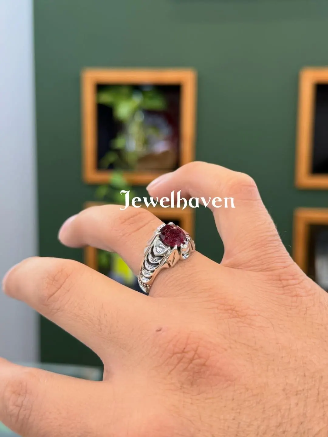 925 Sterling Silver Ruby Ring – Natural African Gemstone, original yaqoot Ring, July Birthstone - image 3