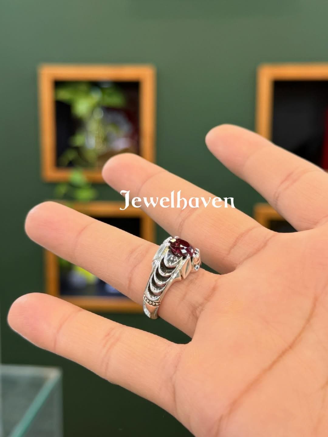 925 Sterling Silver Ruby Ring – Natural African Gemstone, original yaqoot Ring, July Birthstone - image 5