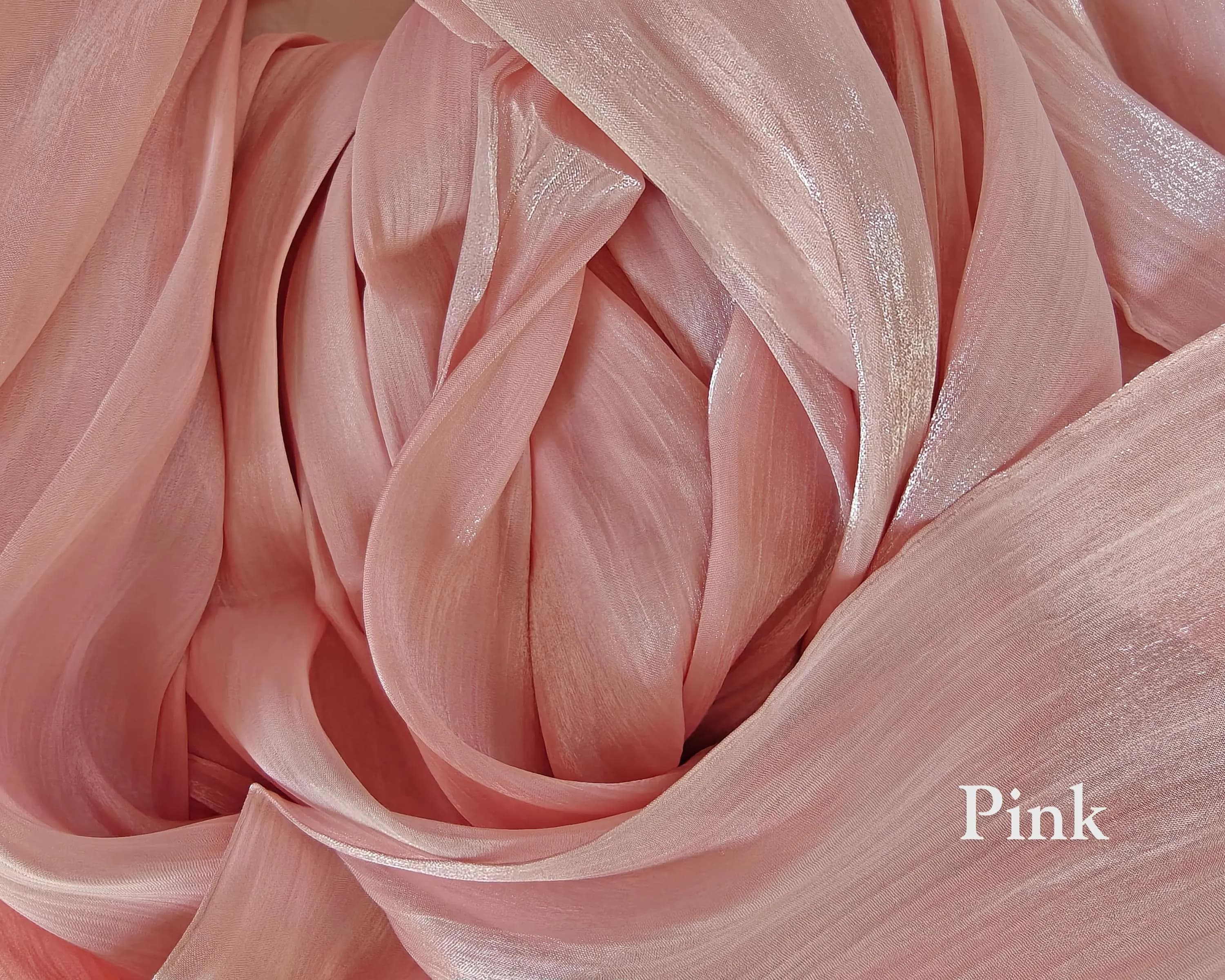Lux shimmer hijab scarf- soft sparkly crinkle fabric blend of chiffon organza silk - image 4