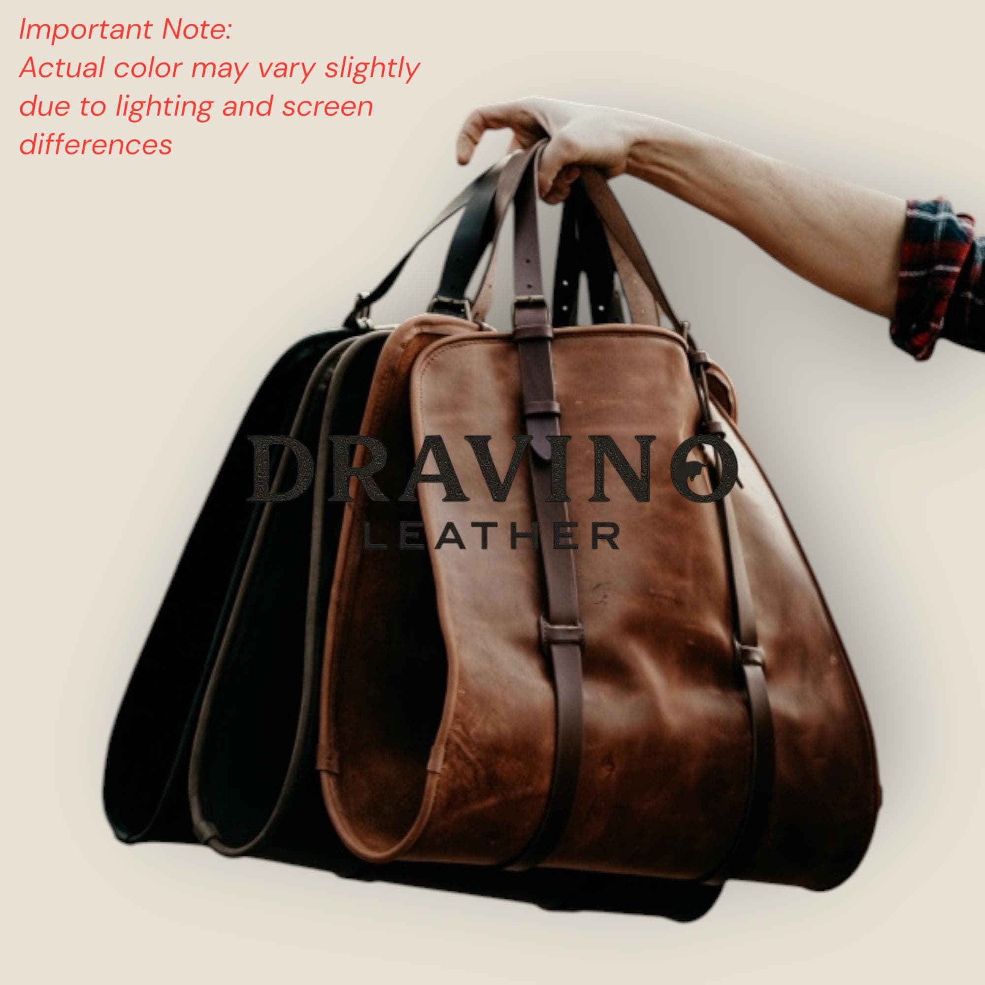 Handmade Genuine Leather Firewood Carrier Bag – Heavy Duty Log Holder Tote, Rustic Fireplace Wood, - image 5