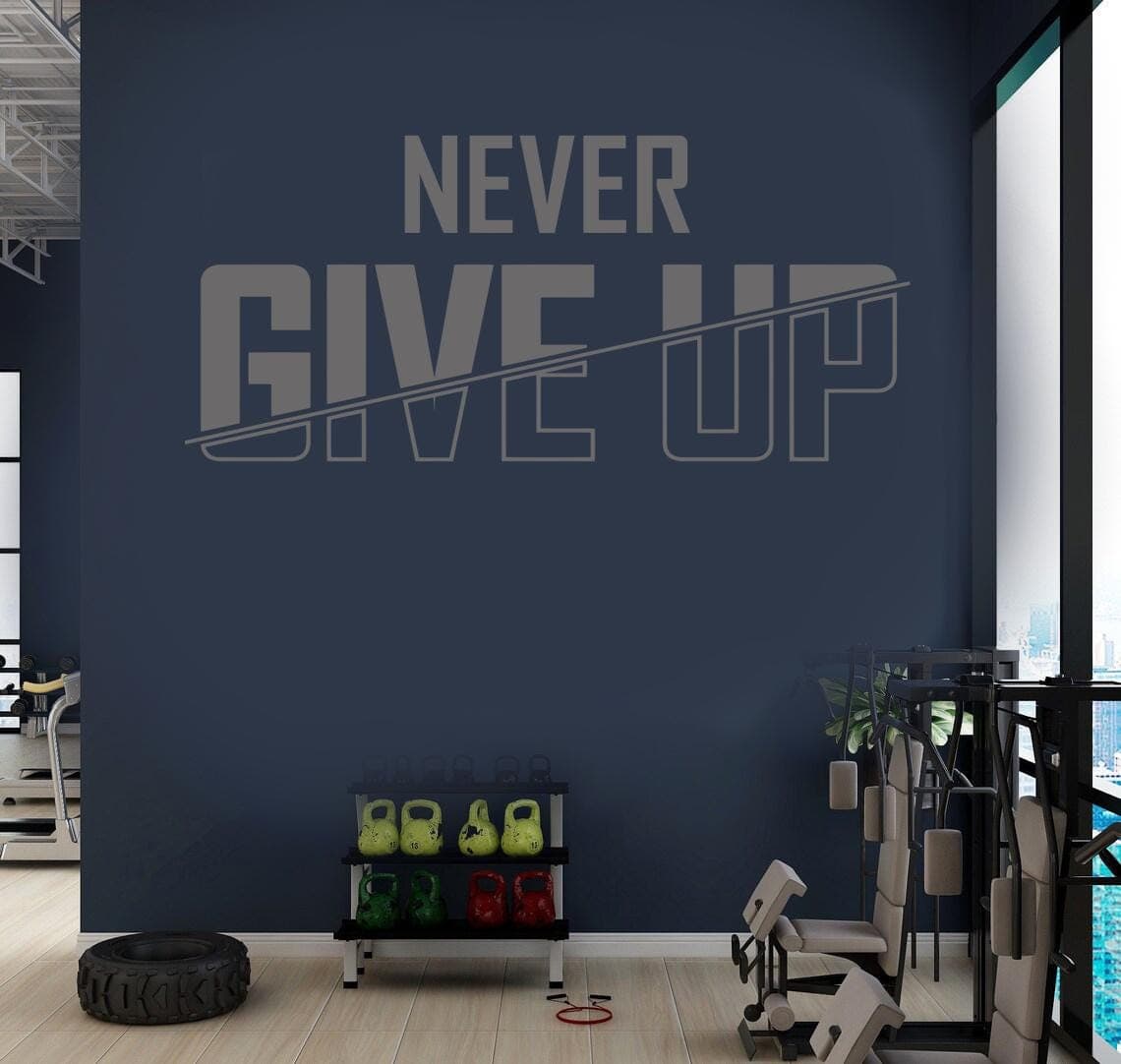 Never Give Up Vinyl Wall Decal | Gym Motivation Quote NGU - image 5