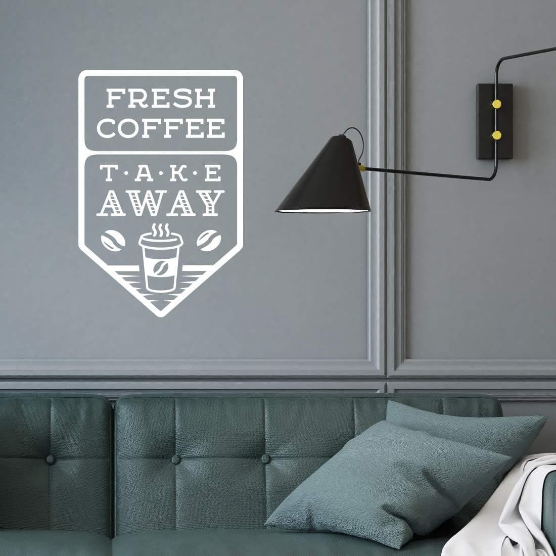 Fresh Coffee Take Away Vinyl Window Decal | Cafe Barista Sign - image 4