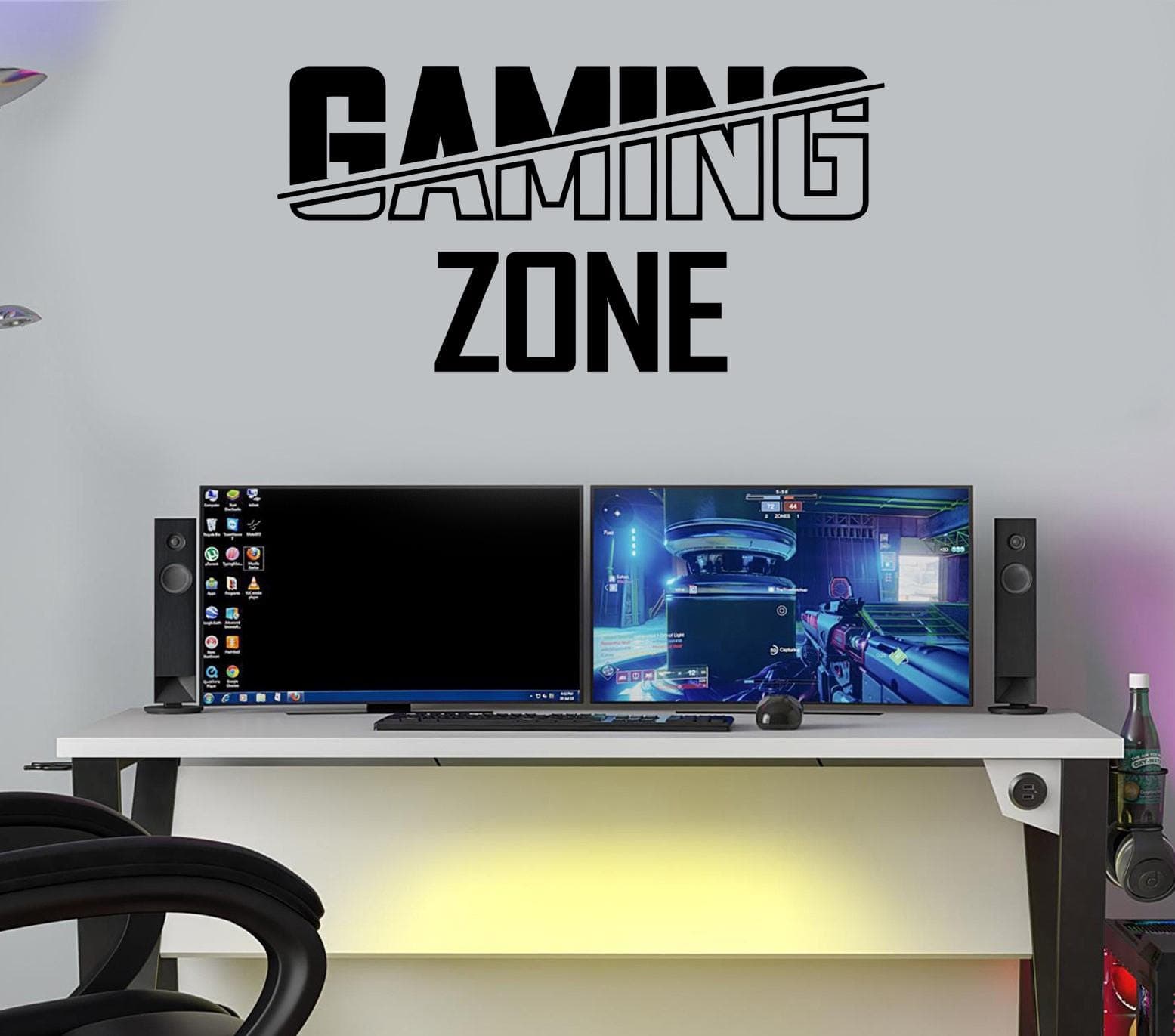 Gaming Zone Vinyl Wall Decal | Gamer Room Decor GZL