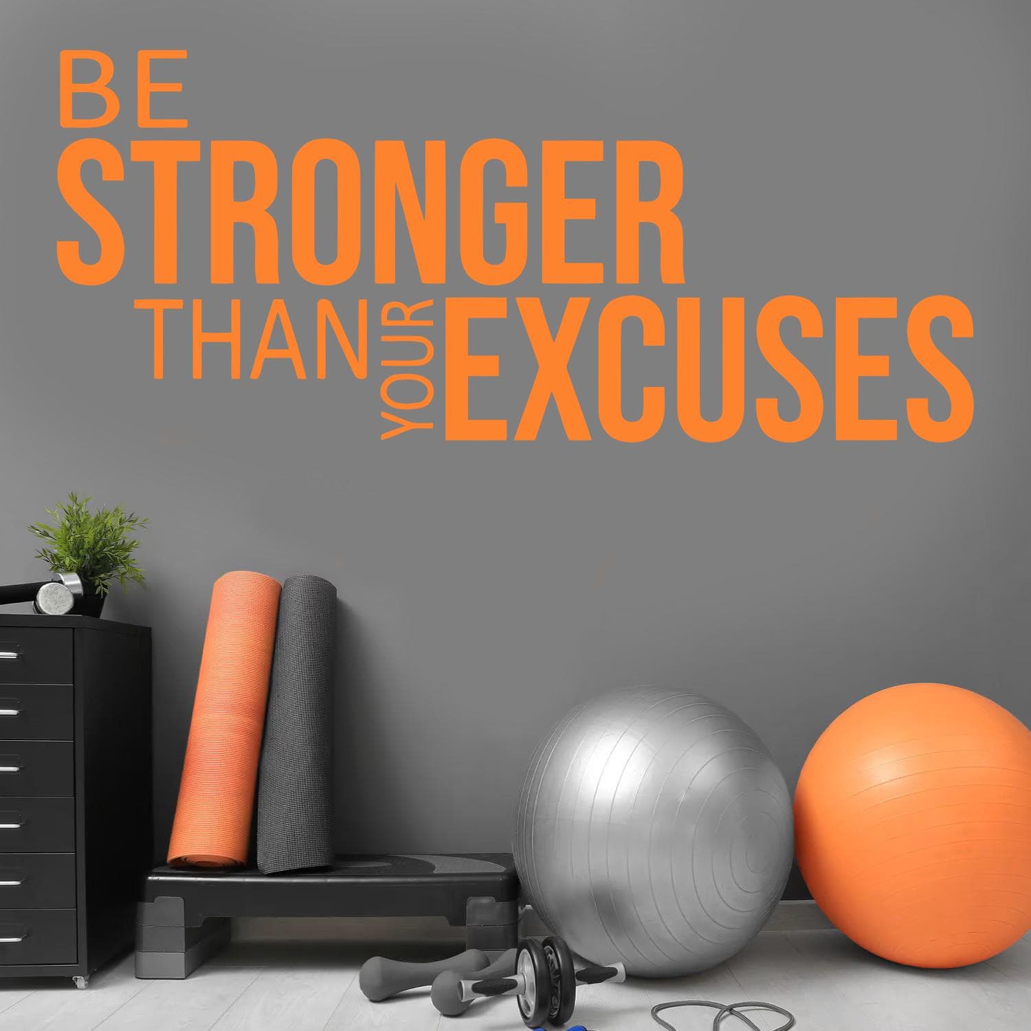 Be Stronger Than Your Excuses Wall Sticker | Motivational Gym Quote Decal | Home Gym Wall Art | Fitness Vinyl Wall Decor | Inspiration - image 4