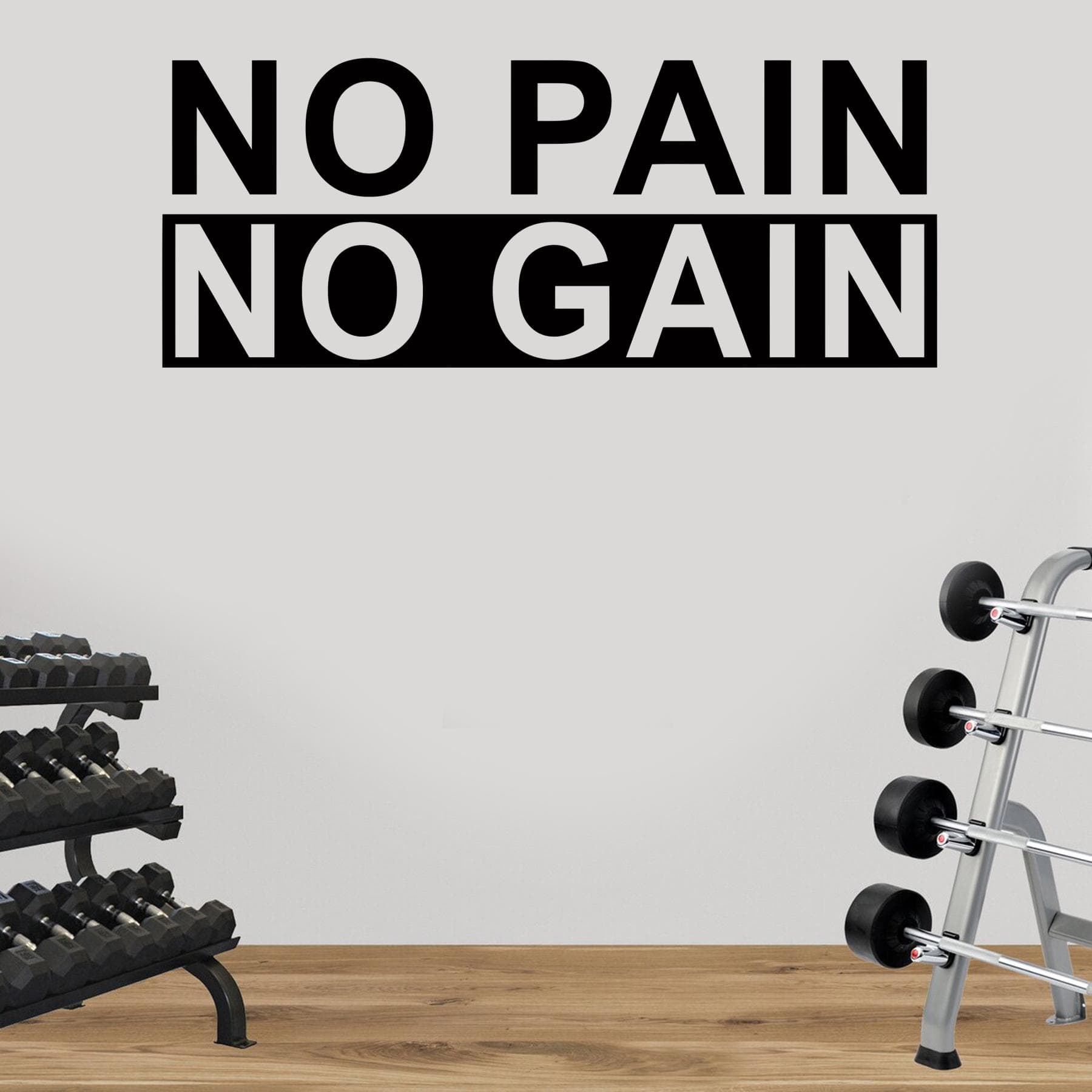 No Pain No Gain Wall Decal – Gym Quote Sticker – Fitness Motivation Vinyl – Home Gym Wall Art – Workout Inspiration Decor - image 5