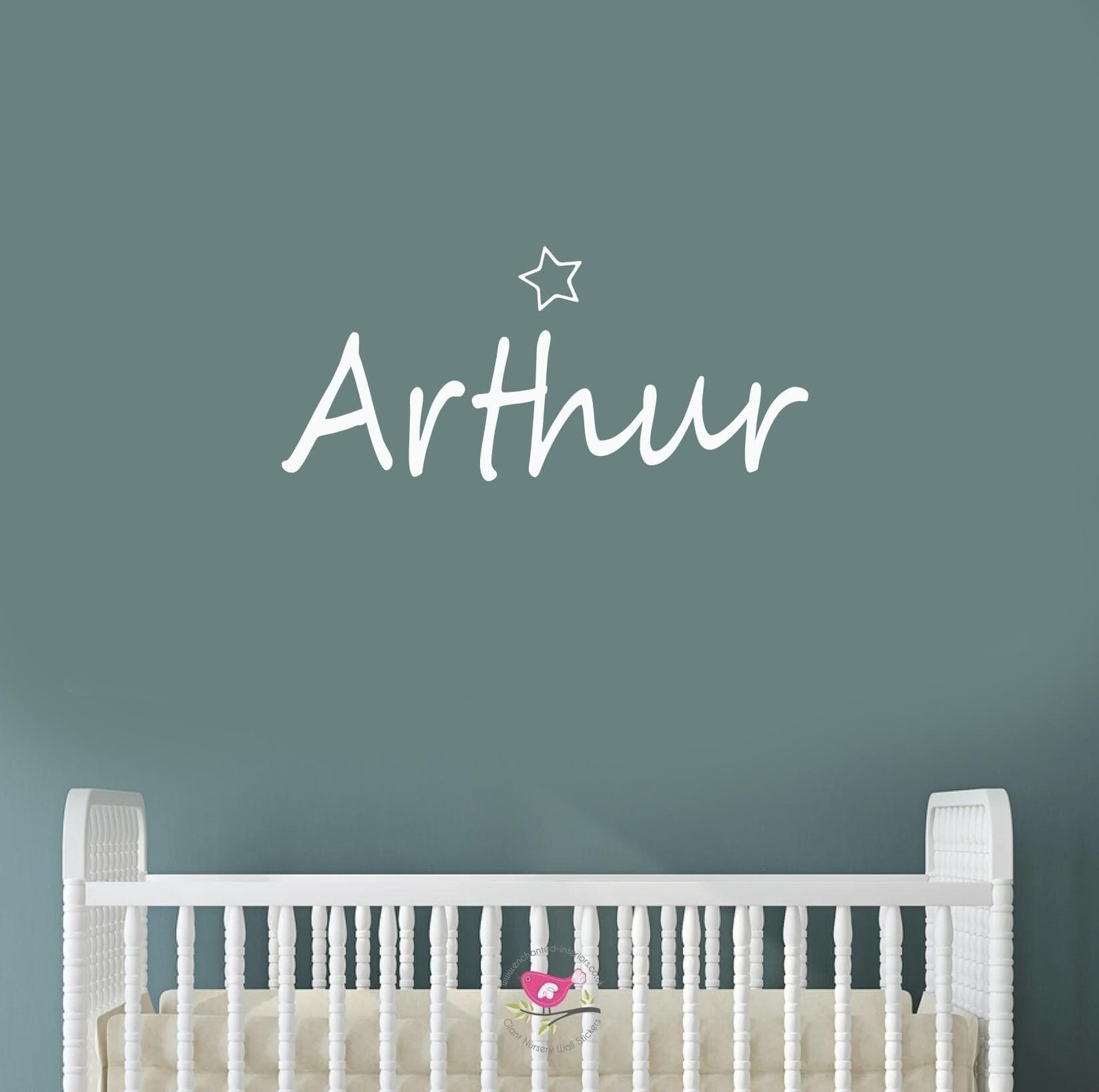 Personalized Name Star Wall Decal: Custom Nursery Decor
