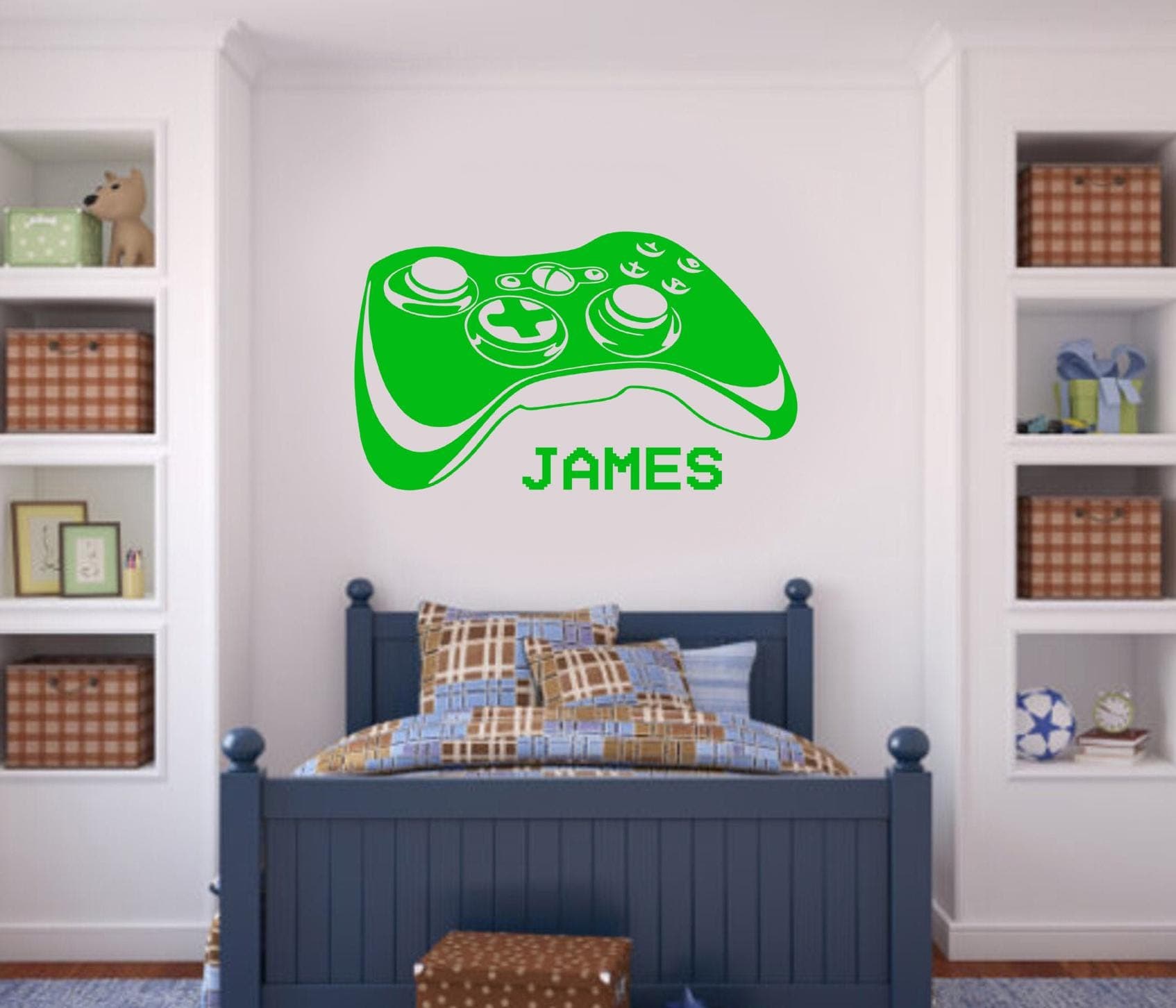 Personalised Gaming Controller Vinyl Wall Decal – Custom Gamer Name Art - image 3