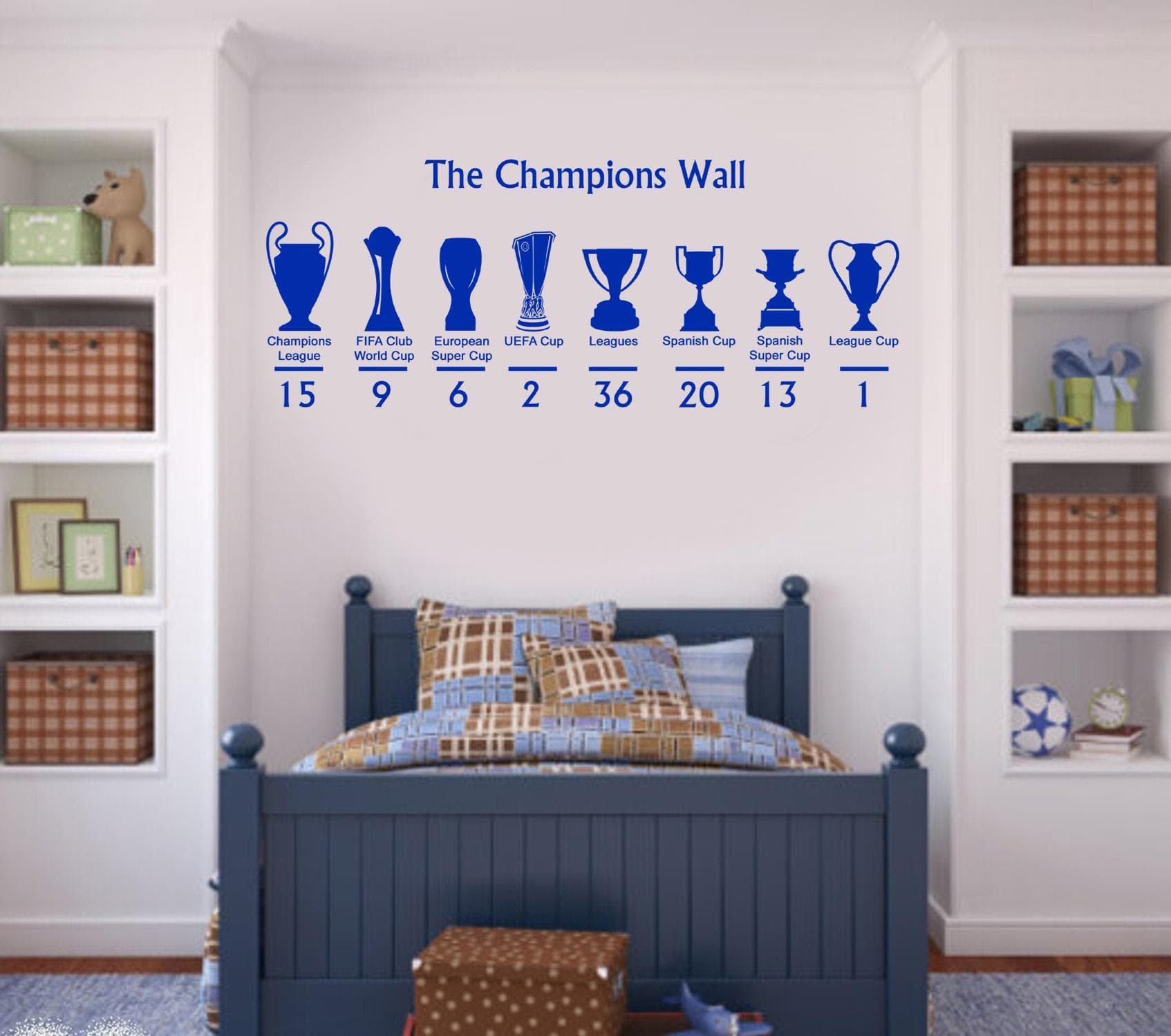 R Madrid Champions Trophy Wall Decal: Football Fan Vinyl Art - image 5