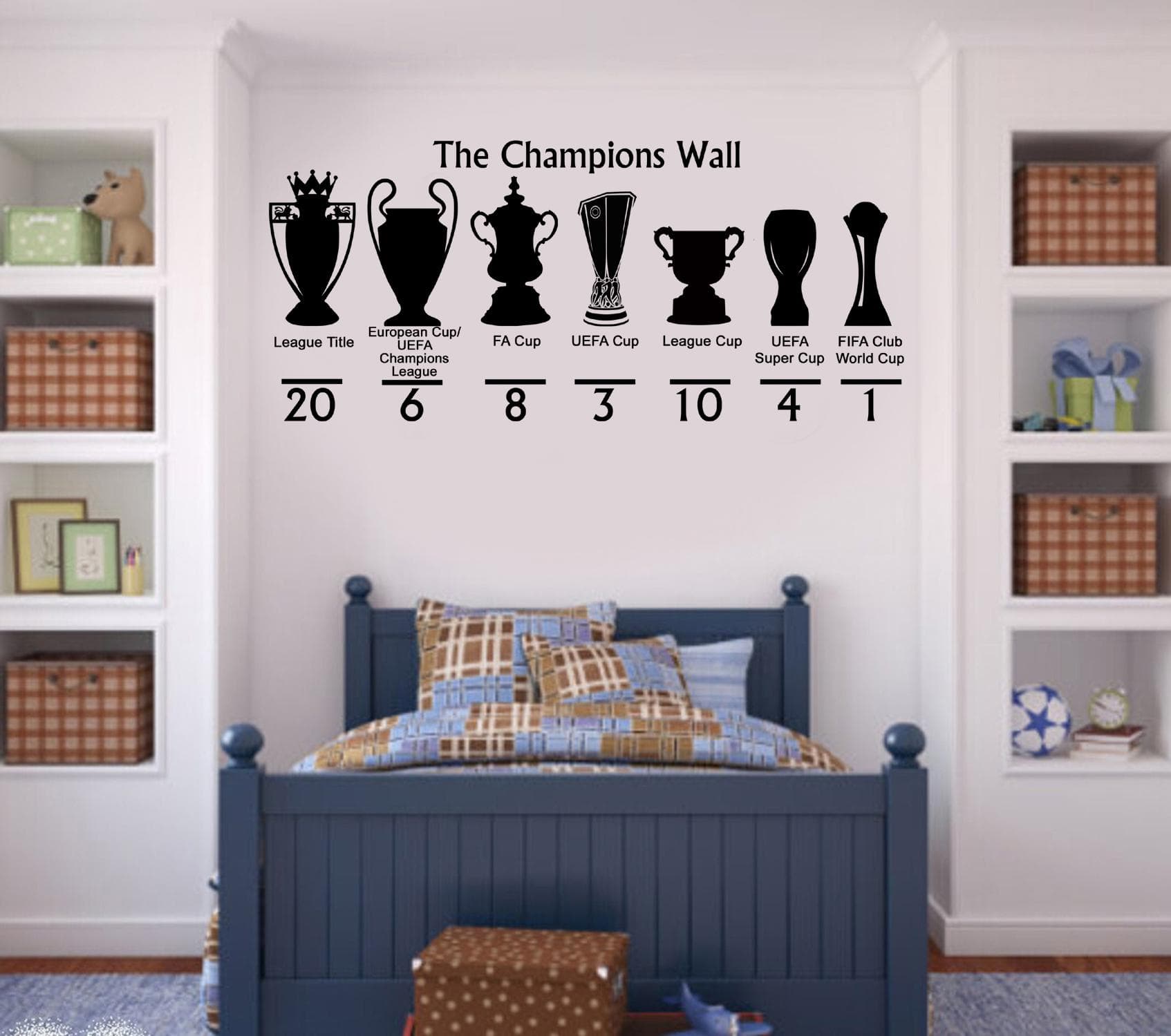 Liverpool Red The Champions Wall Sticker | Football Trophy Wall Decal | Sports Bedroom Decor - image 4