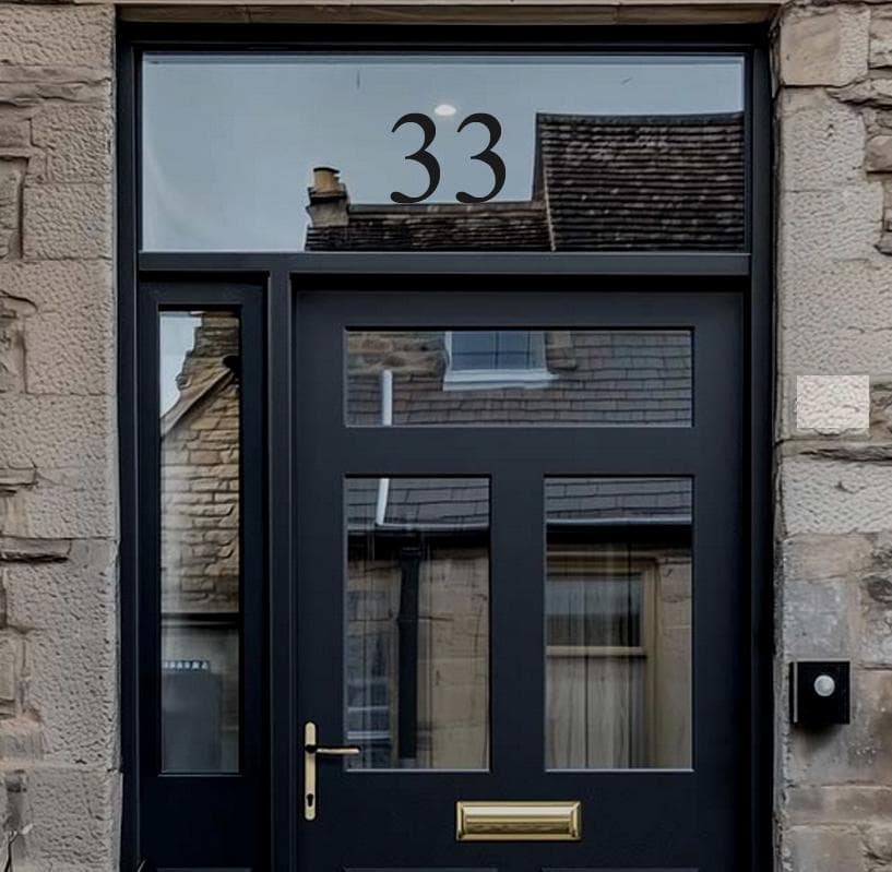 Personalised Black Vinyl Door Number | Custom House Number Sticker | Modern Address Decal | Front Door Number | Waterproof Outdoor Sticker - image 3
