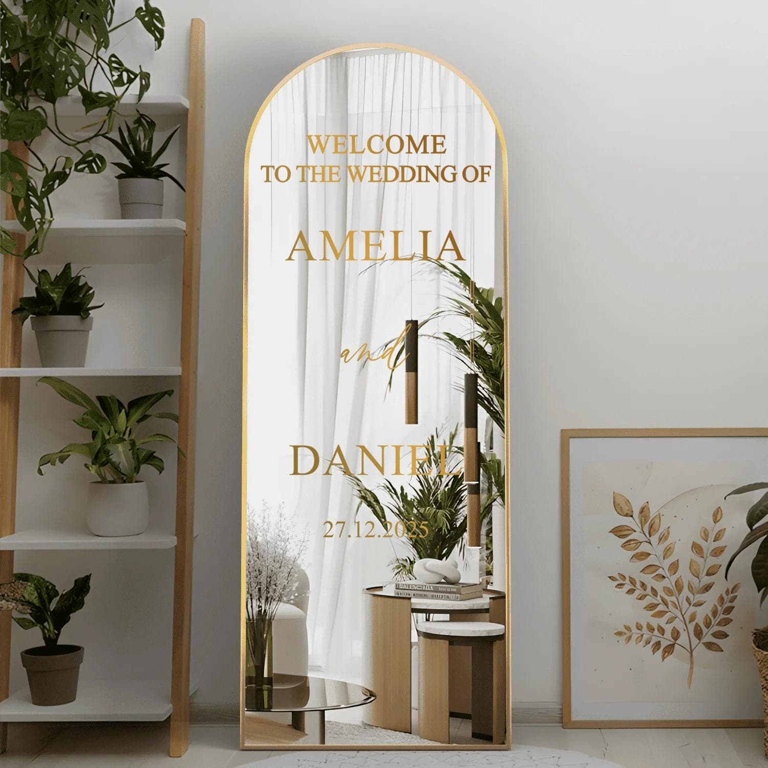 Personalized Wedding Welcome Sign Sticker: Custom Vinyl Decal W15 - image 4