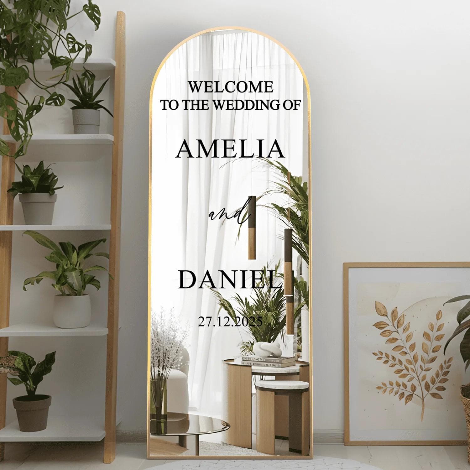 Personalized Wedding Welcome Sign Sticker: Custom Vinyl Decal W15 - image 3