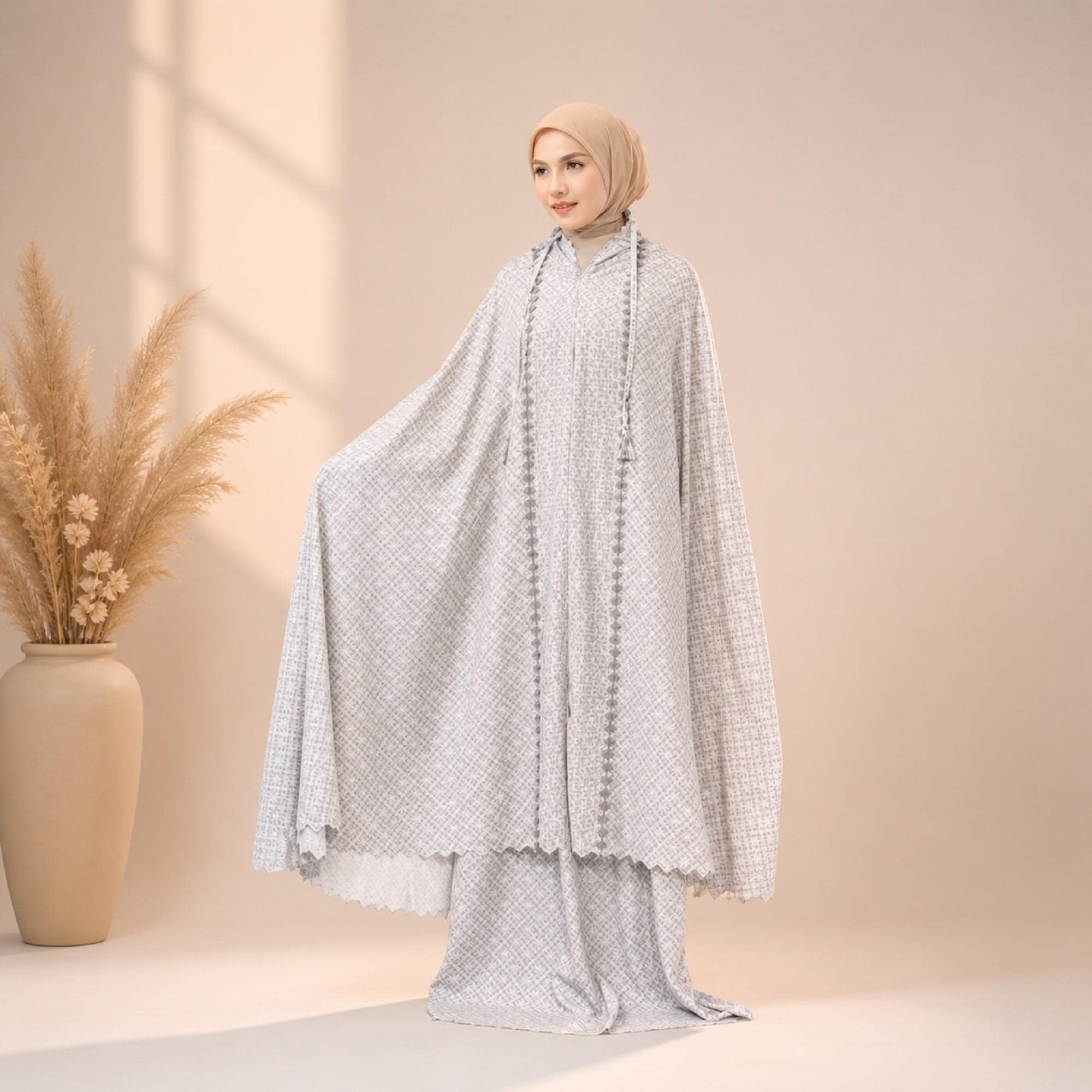 Lightweight Rosella Prayer Set: 2-in-1 Mukena with Travel Pouch - image 4