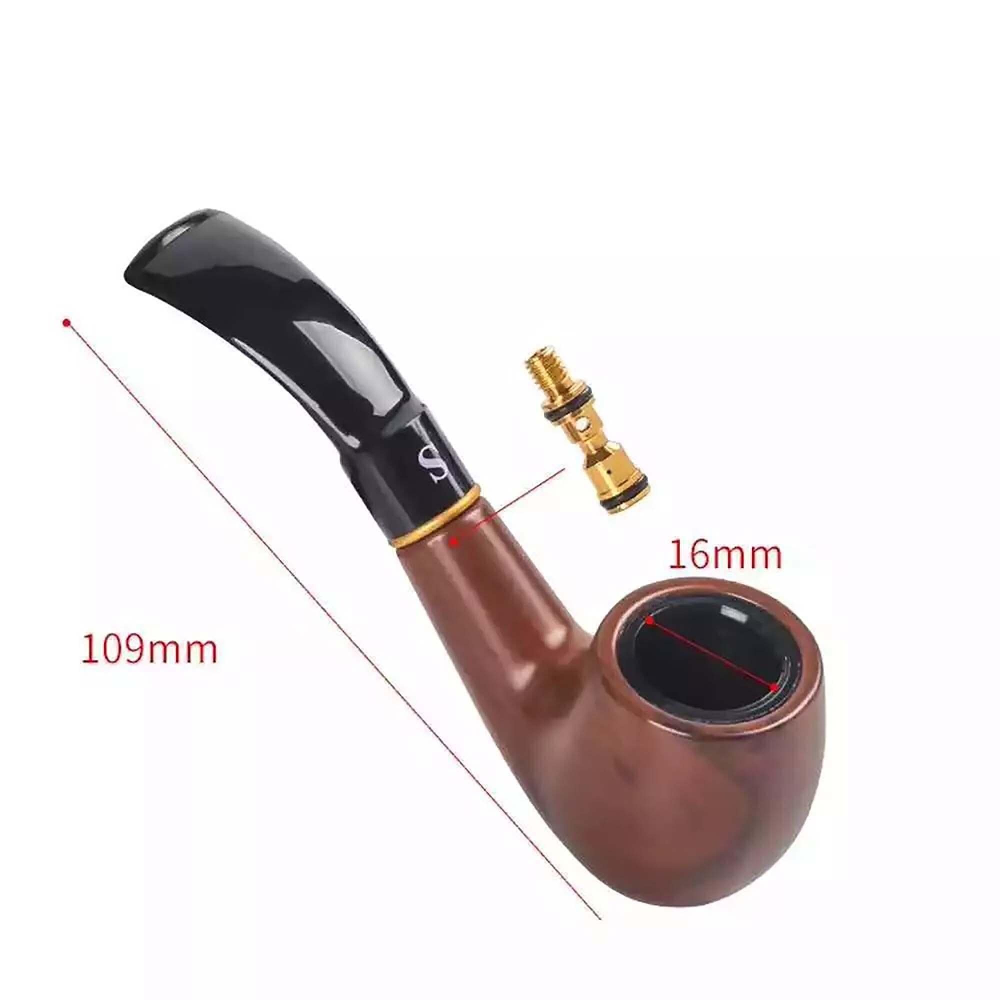 Ebony Wood Tobacco Pipe – Resin Smoking Pipe - image 3
