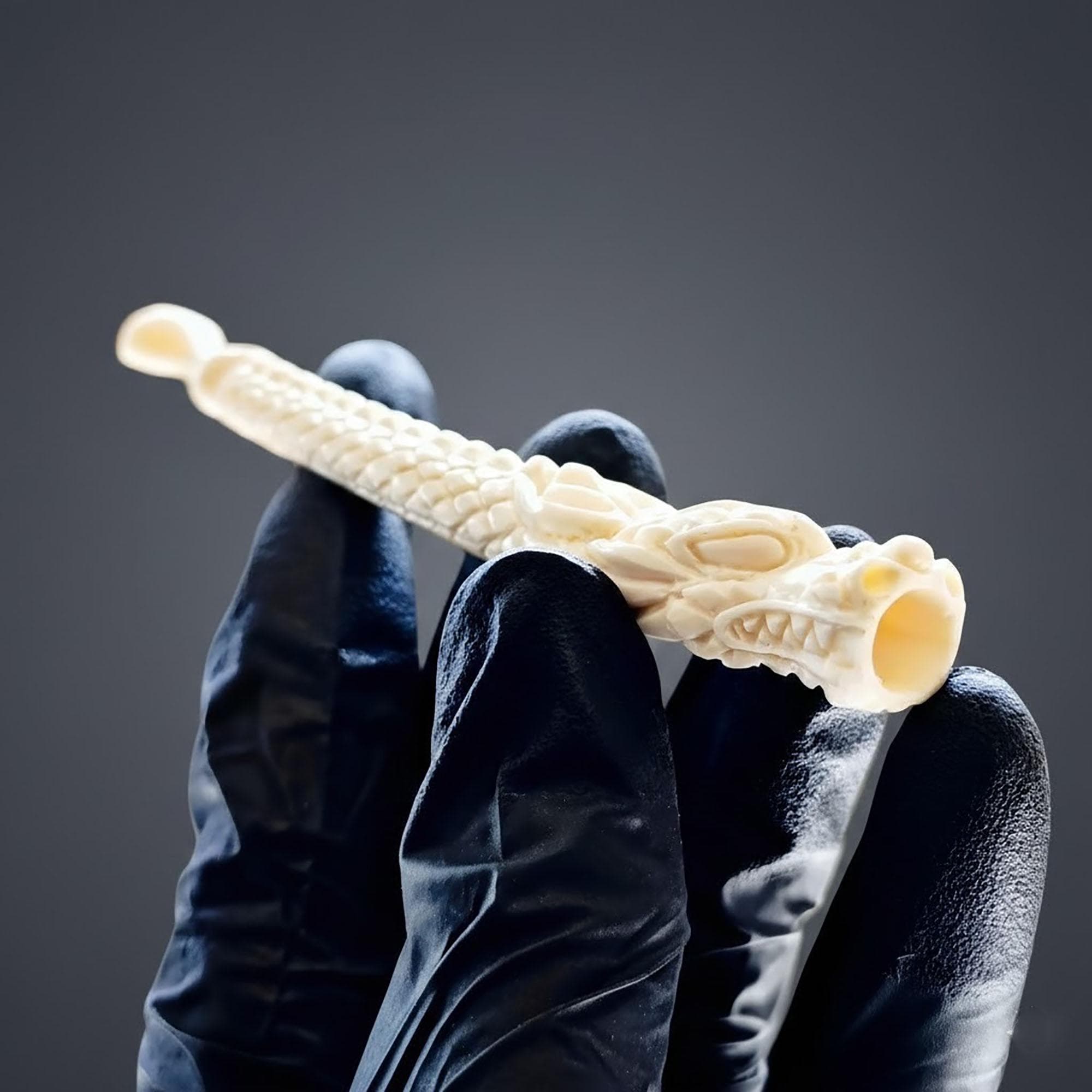 Hand-Carved Dragon Bone Pipe | 3D Dragon Bovine Bone Smoking Pipe | Artisan Crafted Tobacco Pipe | Mythical Creature Collectible | - image 3