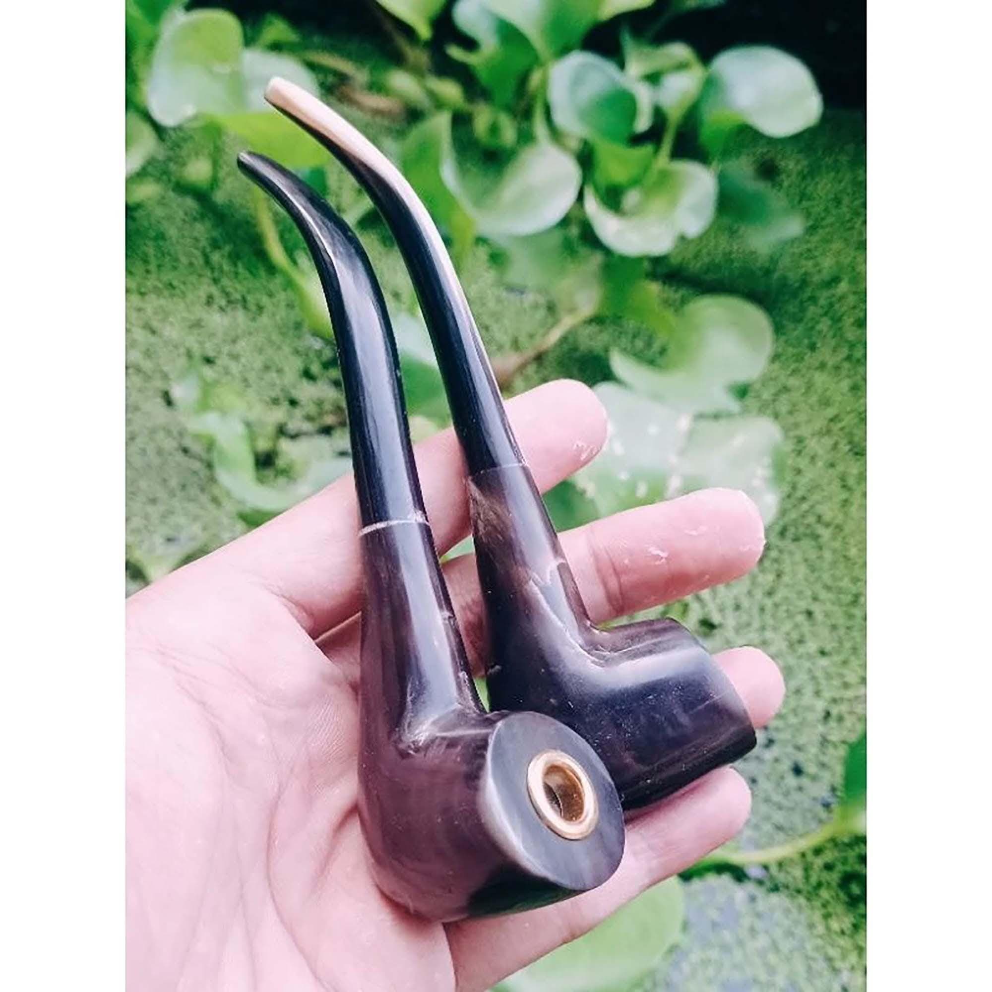 Once-cangklong pipe, genuine buffalo horn - image 4