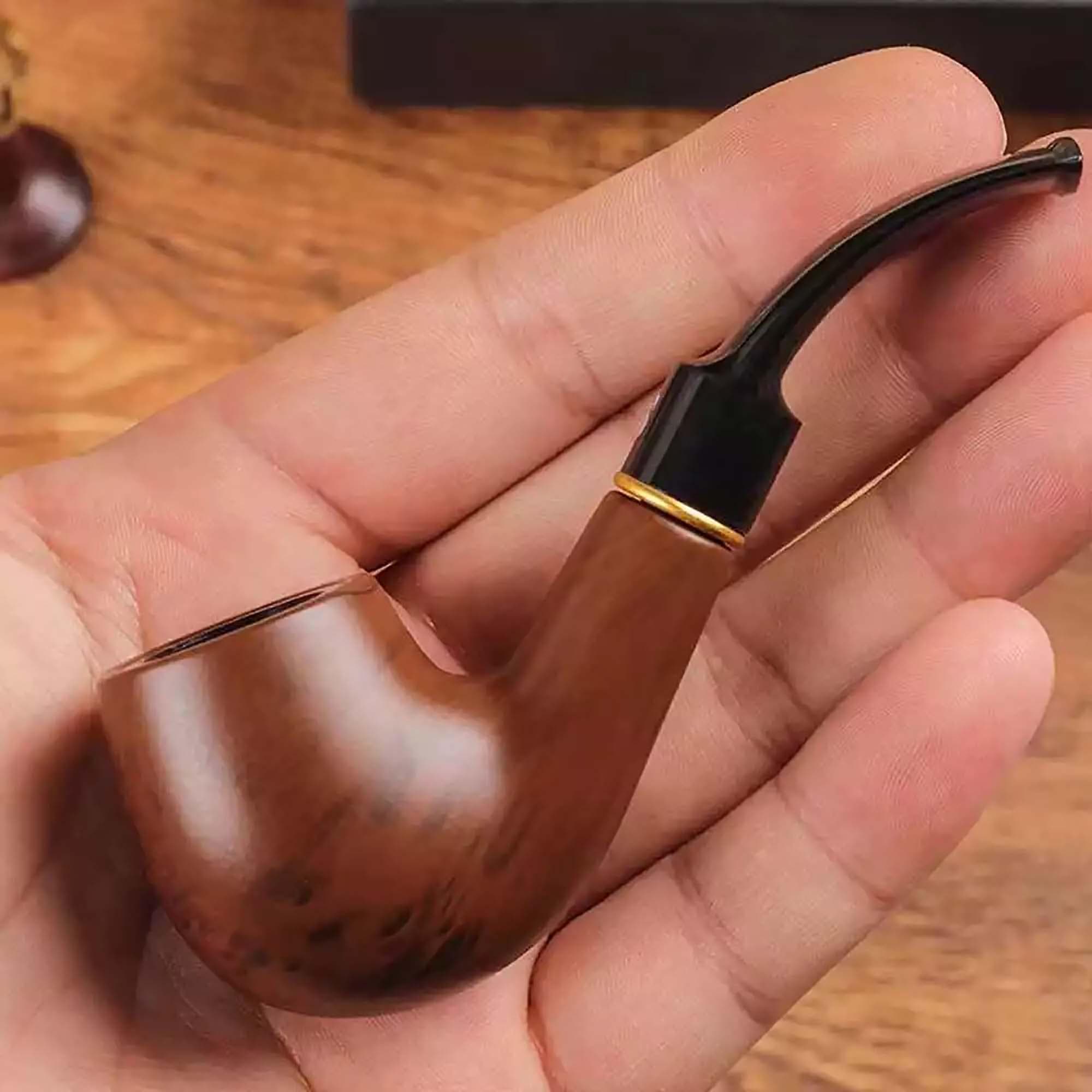 Ebony Wood Tobacco Pipe – Resin Smoking Pipe - image 4