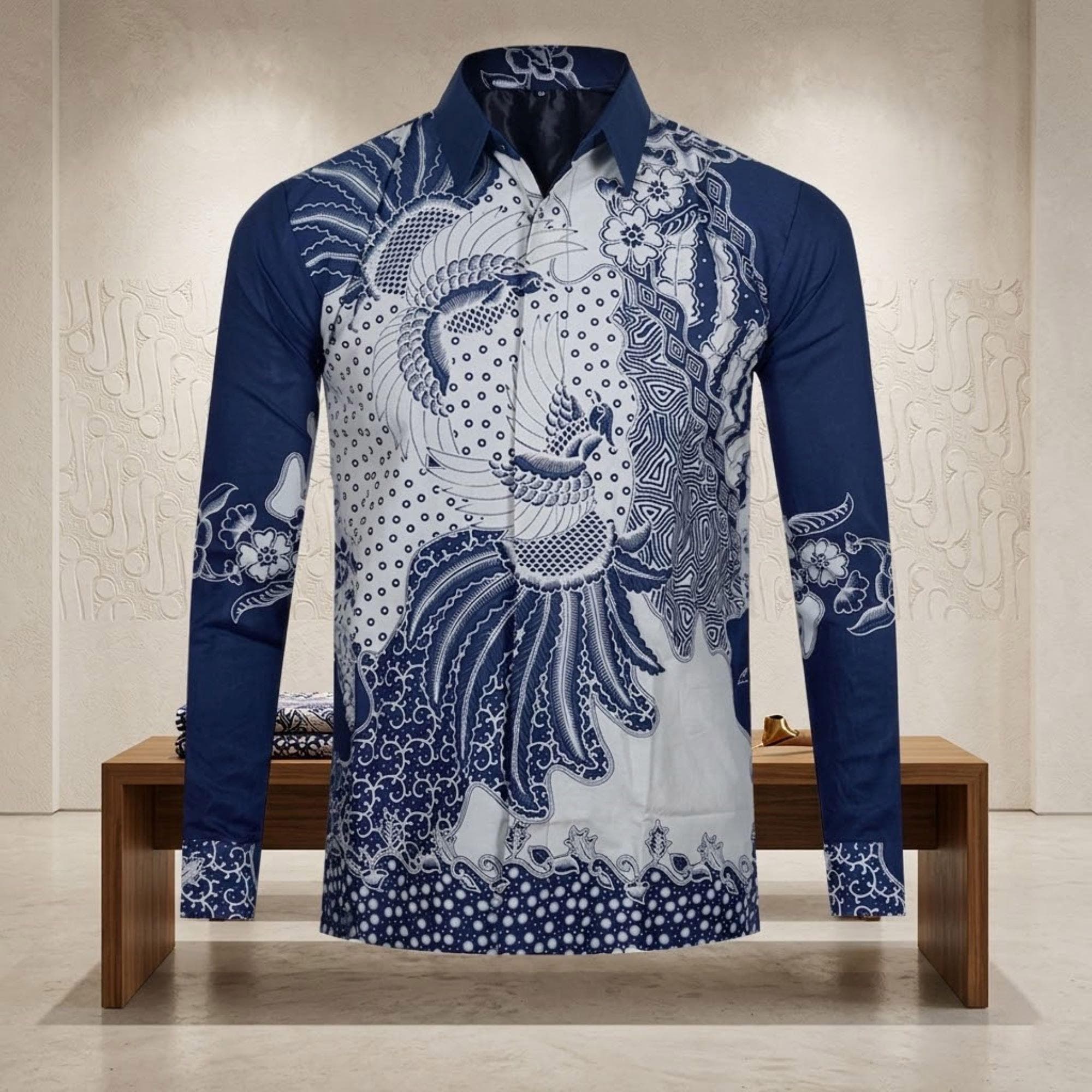 Men's Jathayu Batik Shirt – Slim Fit Cotton Indonesian Top - image 3