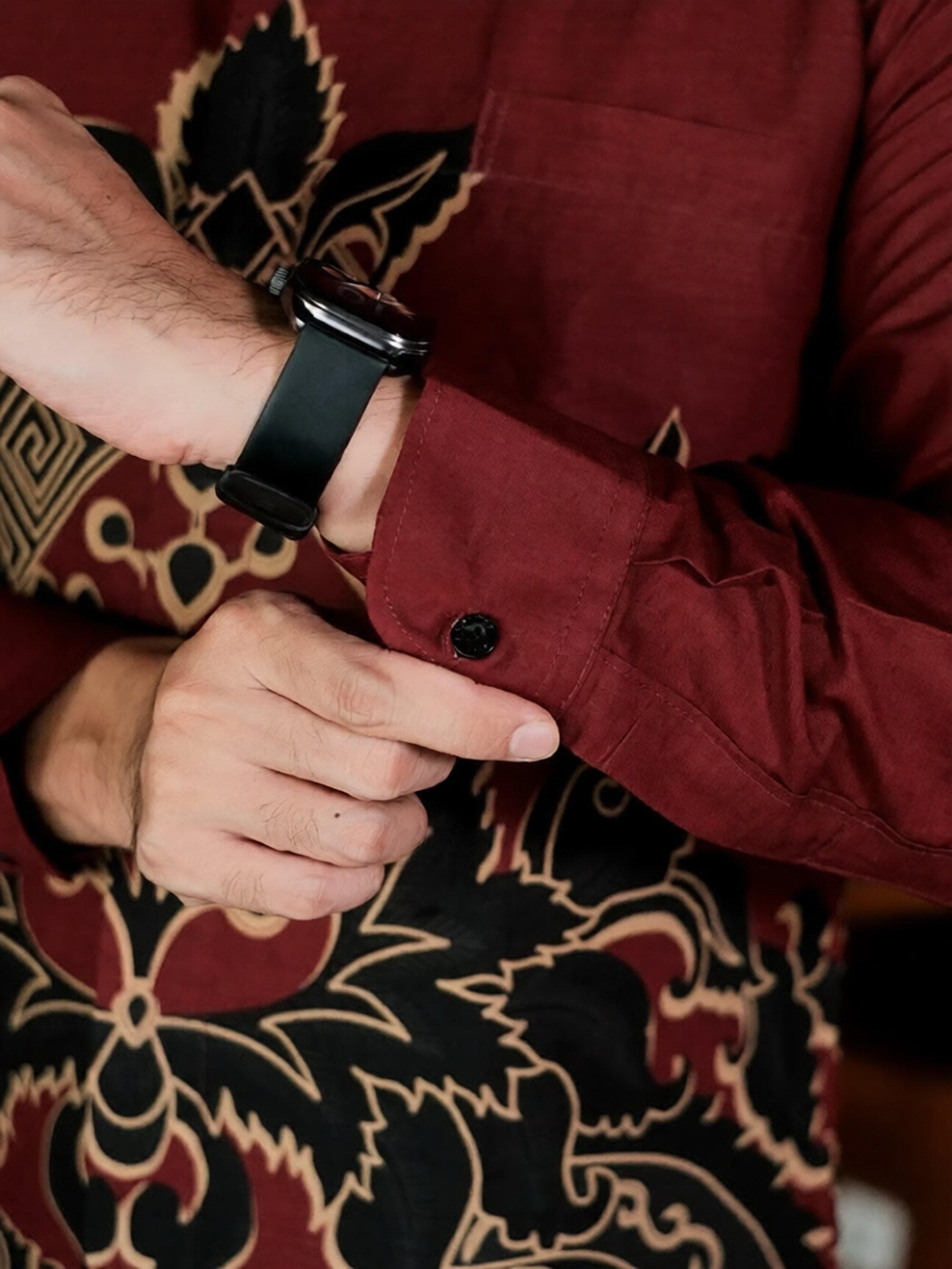 Men's Batik Shirt – Cotton, Slim Fit, Sanggit Motif, Long Sleeve Formal - image 5