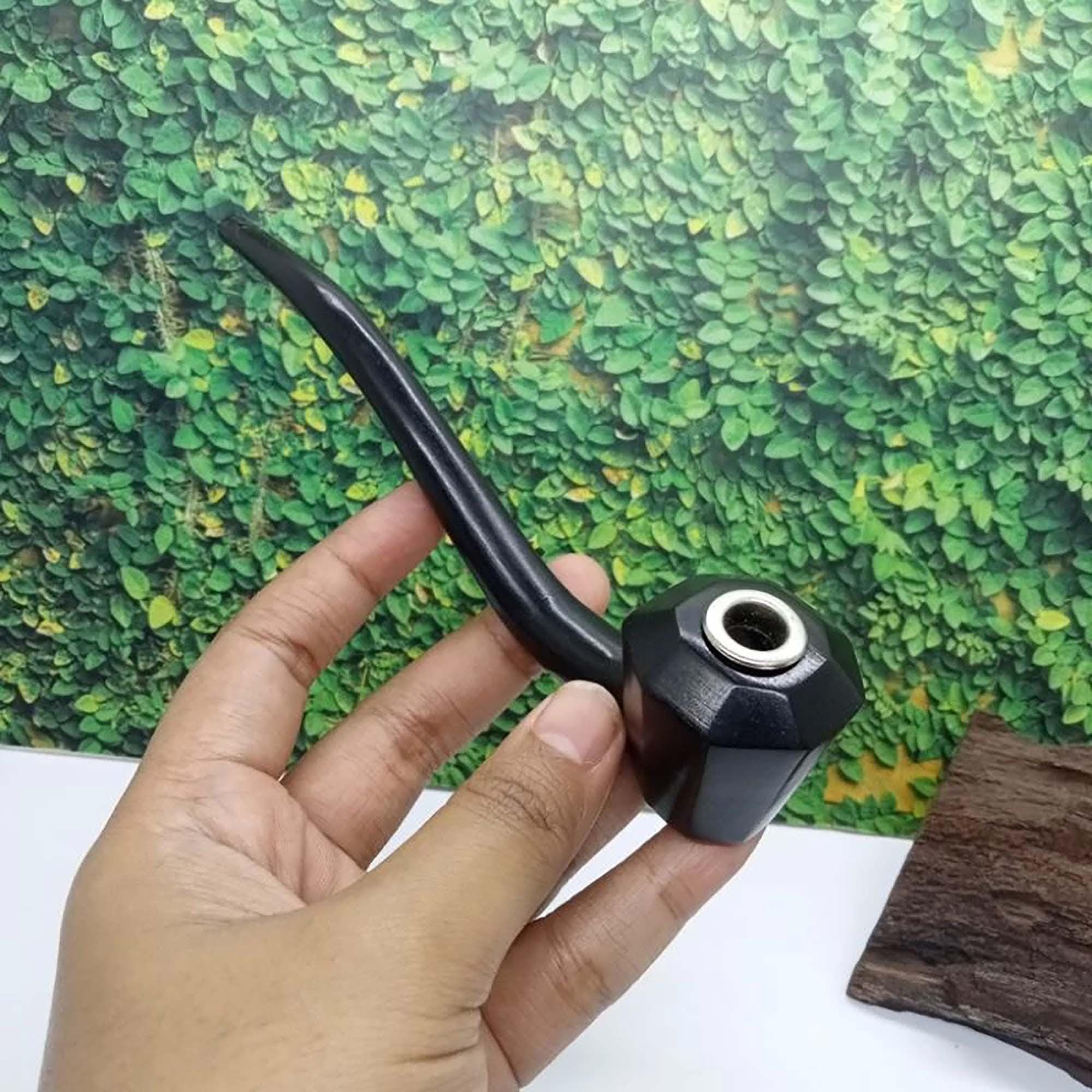 Empu Craft Once Black Kelor Wood Klokotan Pipe Diamond Model A502 - image 4