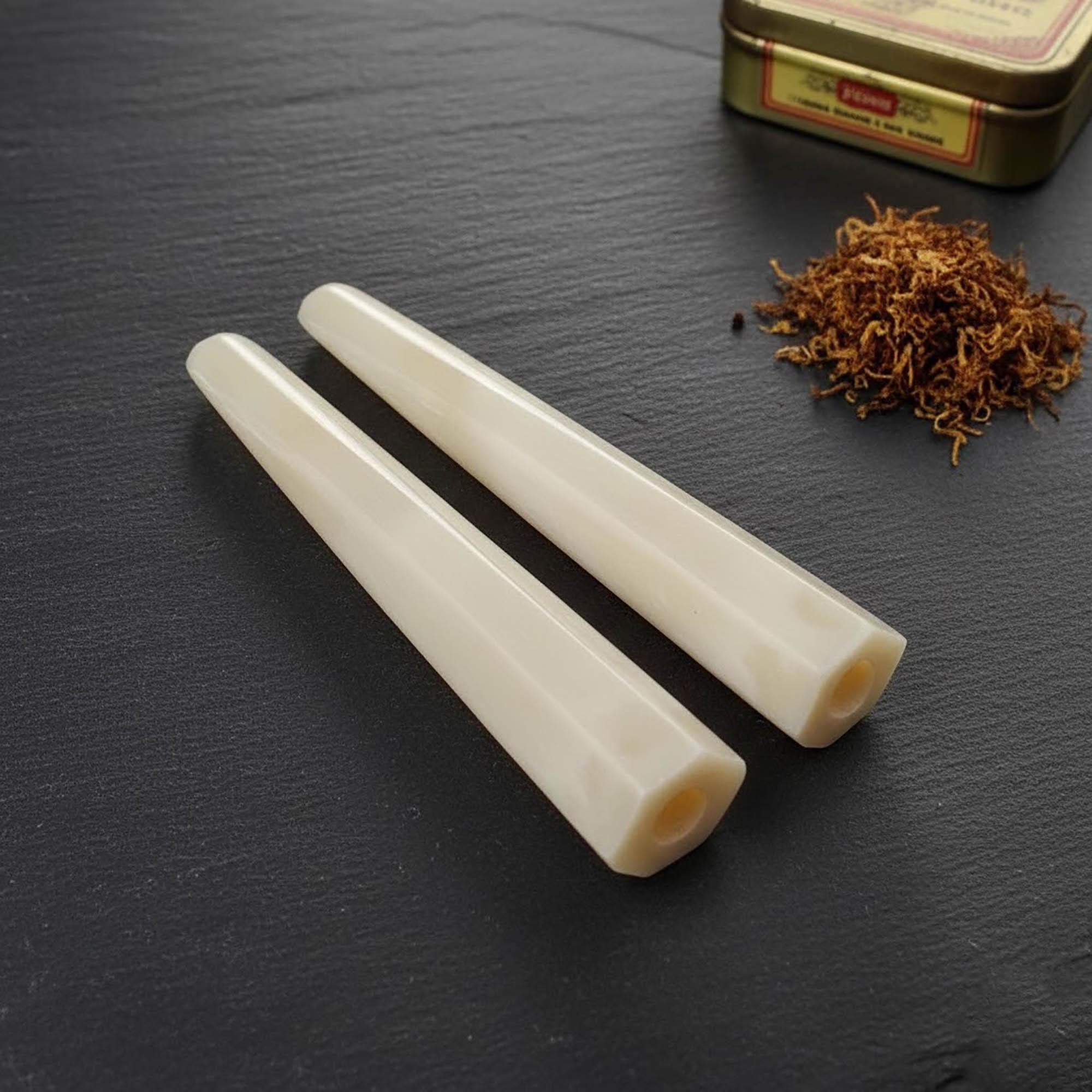 Authentic Natural White Bone Smoking Pipe | Handcrafted Artisan Pipe | Exotic Material Tobacco Pipe | Minimalist White Glowing Finish | - image 3