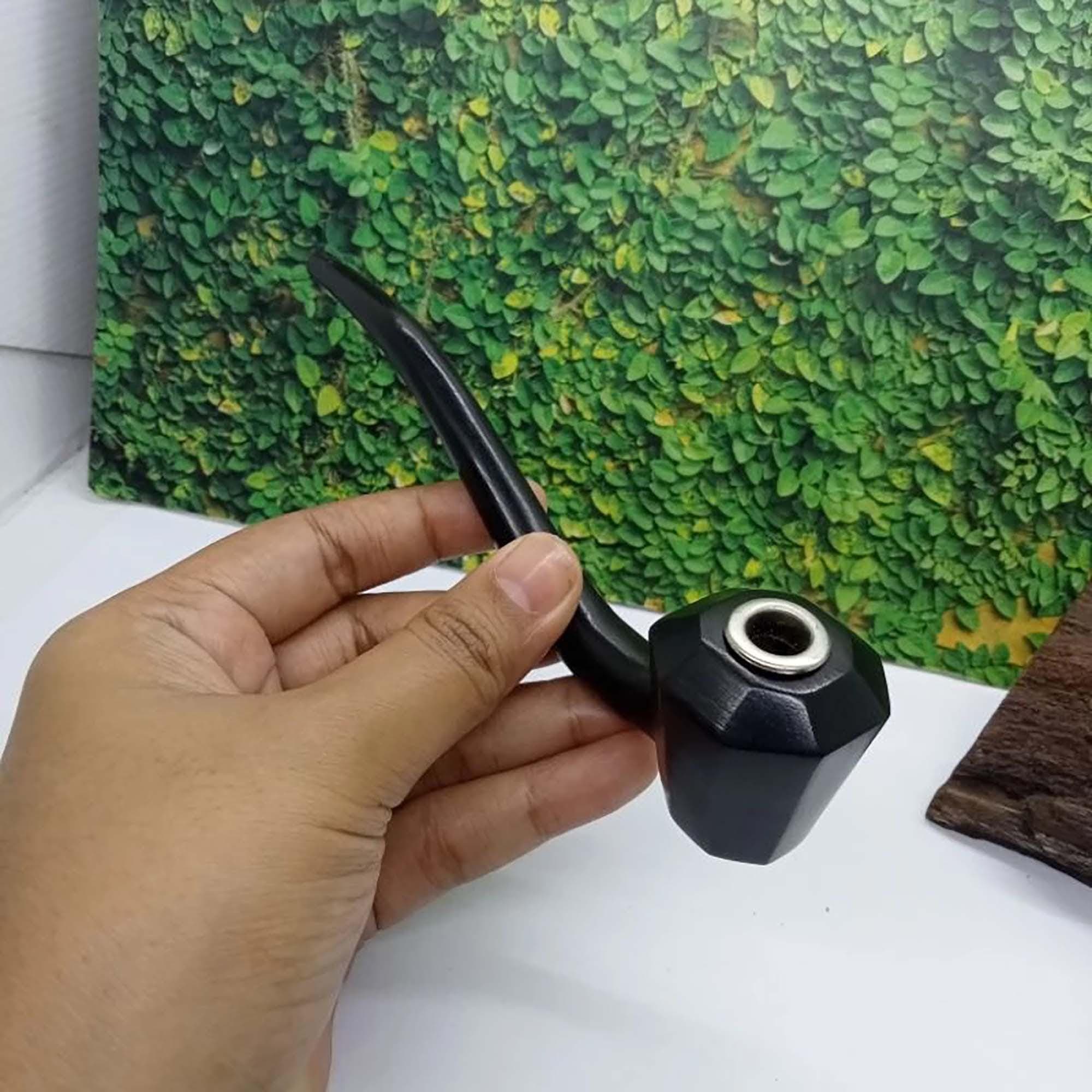 Empu Craft Once Black Kelor Wood Klokotan Pipe Diamond Model A502