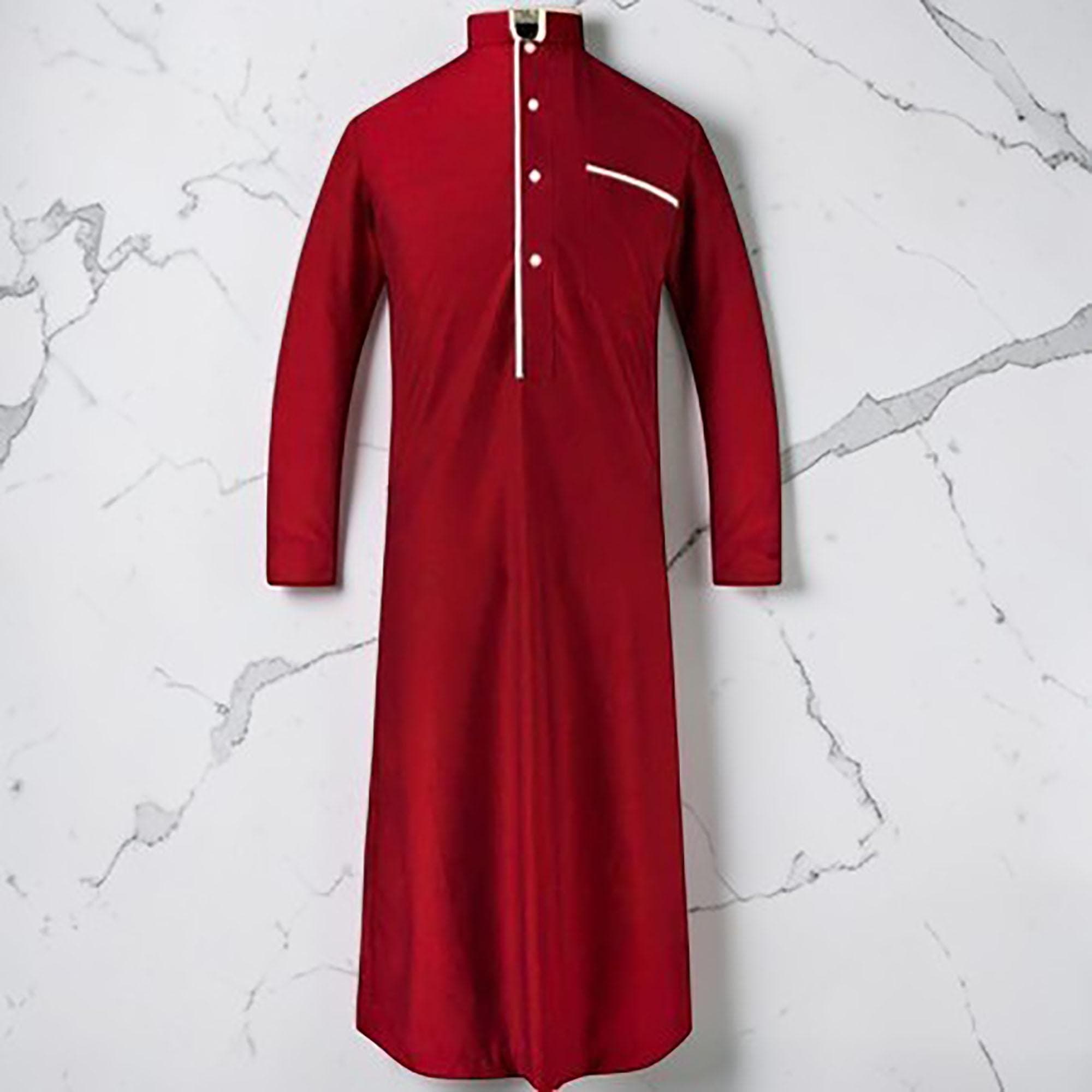 Men's Luxe Blend Thobe | Classic Long Sleeve Arabic Gown with Buttons - image 5
