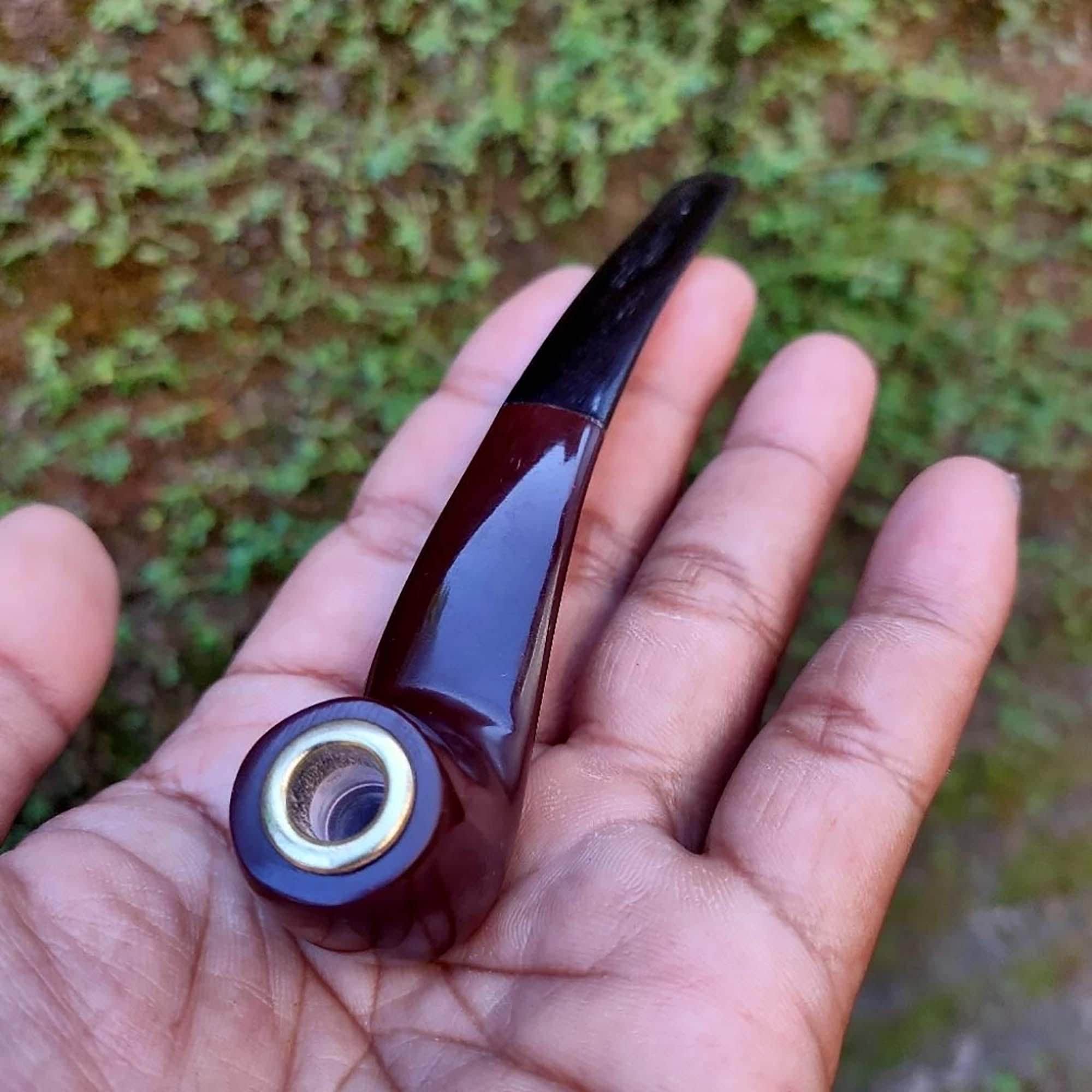 Once Smooth Black Moringa Wood Pipe
