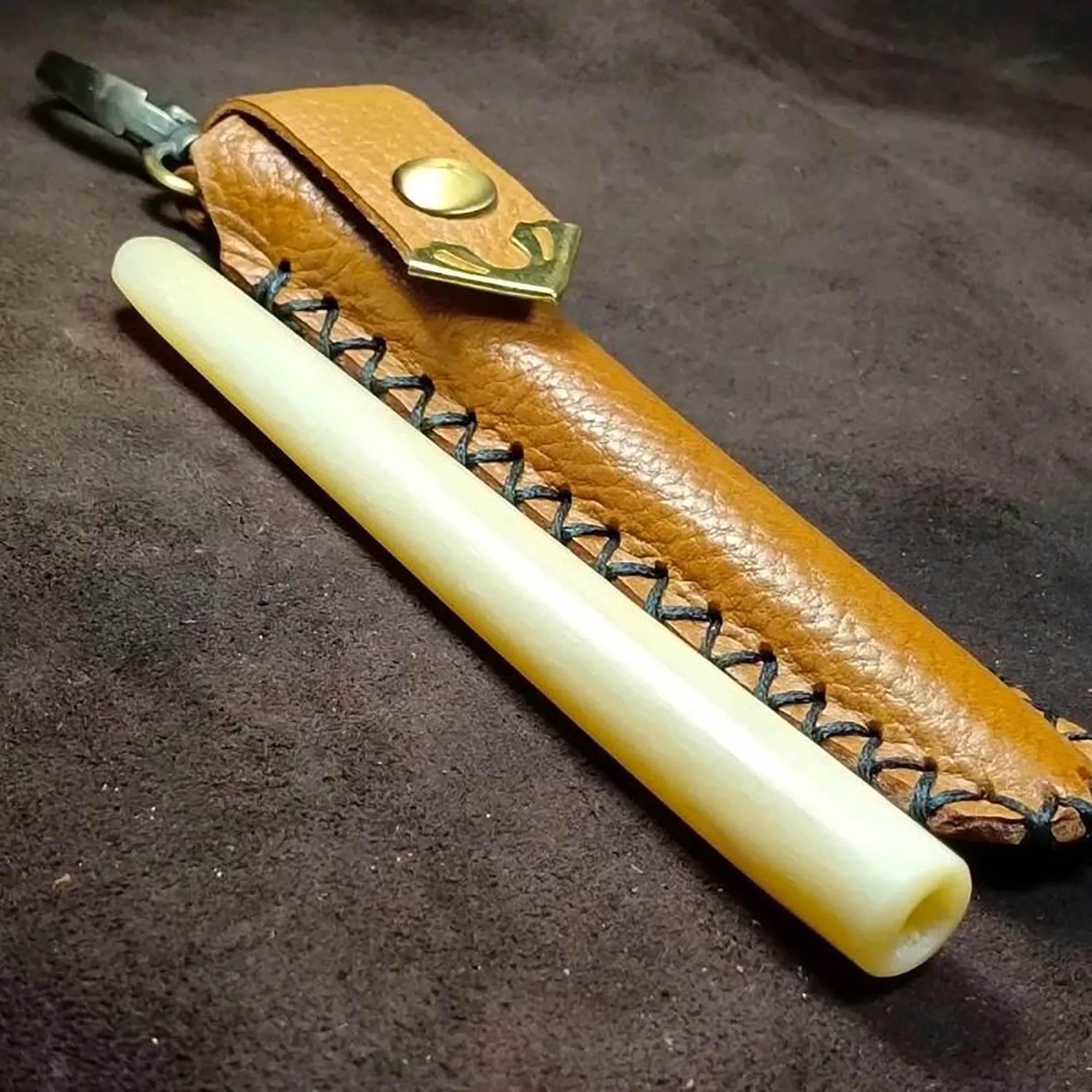 Handcrafted Faux Ivory Cigarette Pipe | Artisanal Tobacco Holder | Vintage Style Synthetic Smoking Accessory | Unique Gift for Collectors - image 5