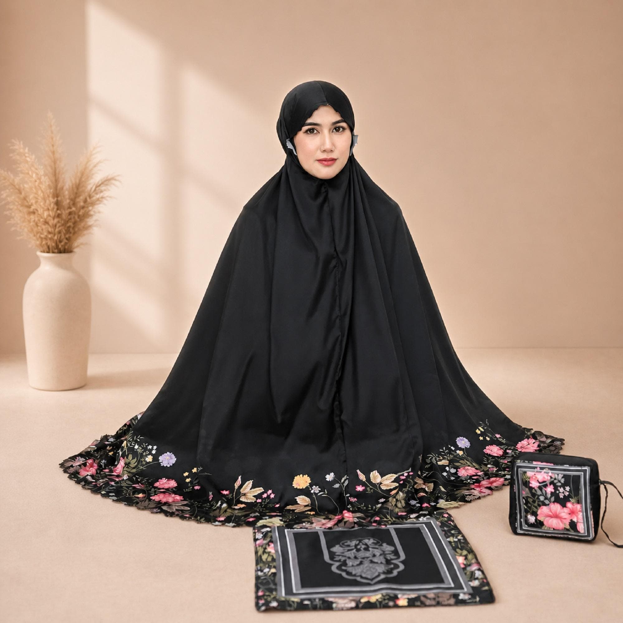Premium Silk Mukena 2in1 Balqis Set with Prayer Mat - image 5