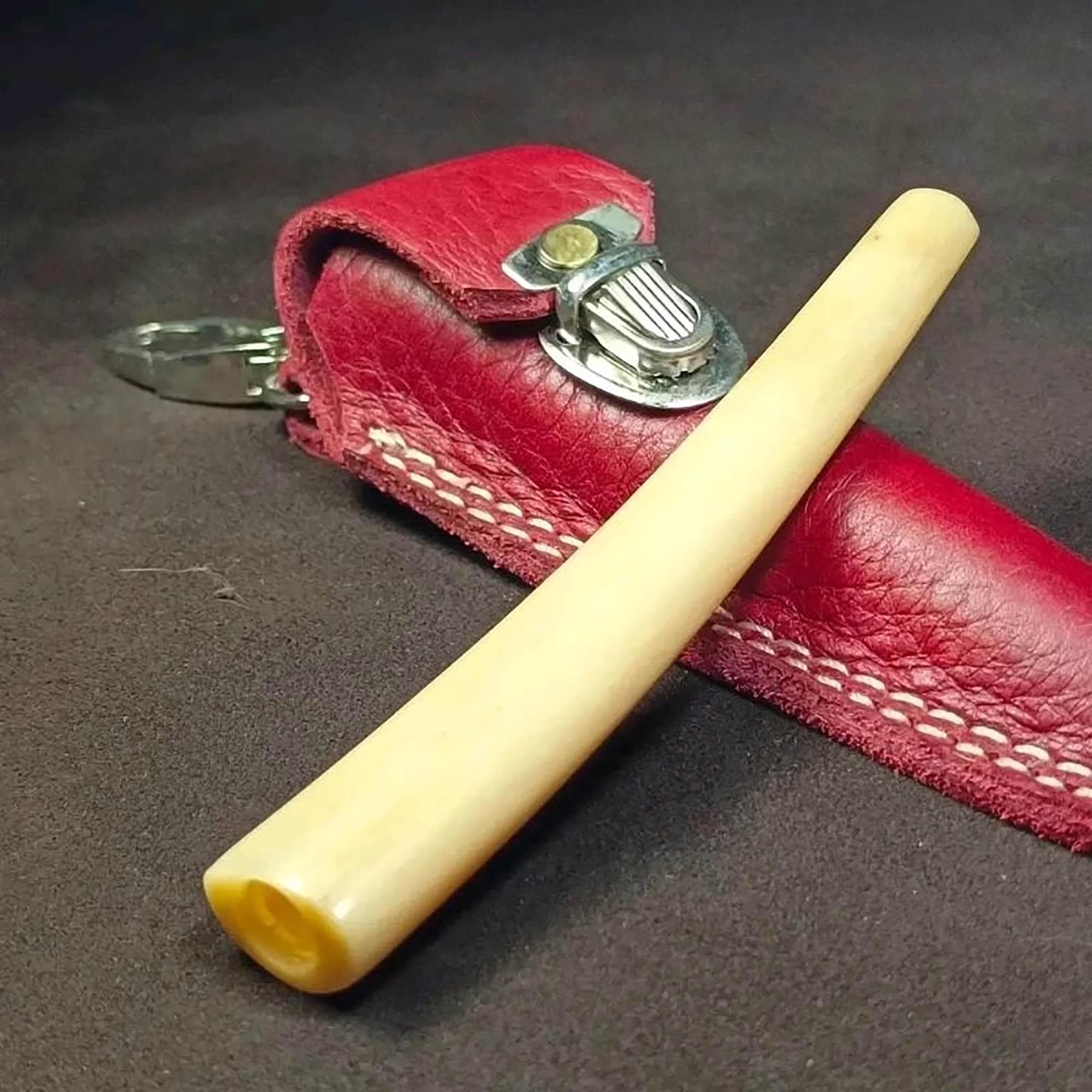 Handcrafted Faux Ivory Cigarette Pipe | Artisanal Tobacco Holder | Vintage Style Synthetic Smoking Accessory | Unique Gift for Collectors - image 3