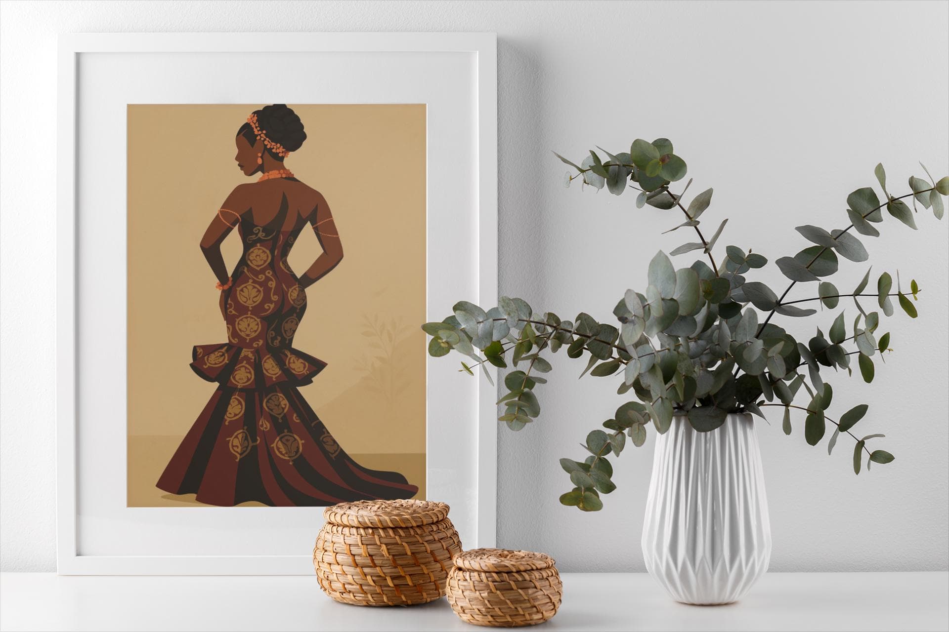 Igbo Woman Art Print – African Queen Portrait, Afrocentric Digital Download Wall Decor - image 5