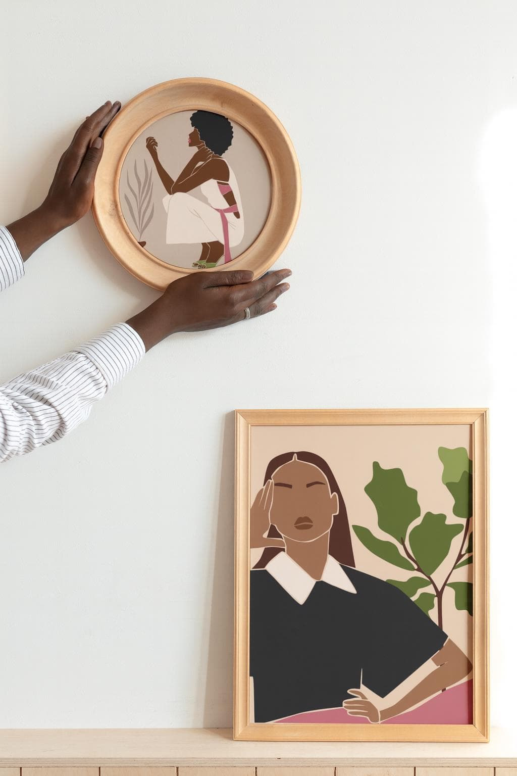 Black Woman Fashion Print – Editorial Botanical Illustration, Digital Download (A3/A4 + Free Phone Wallpaper) - image 4