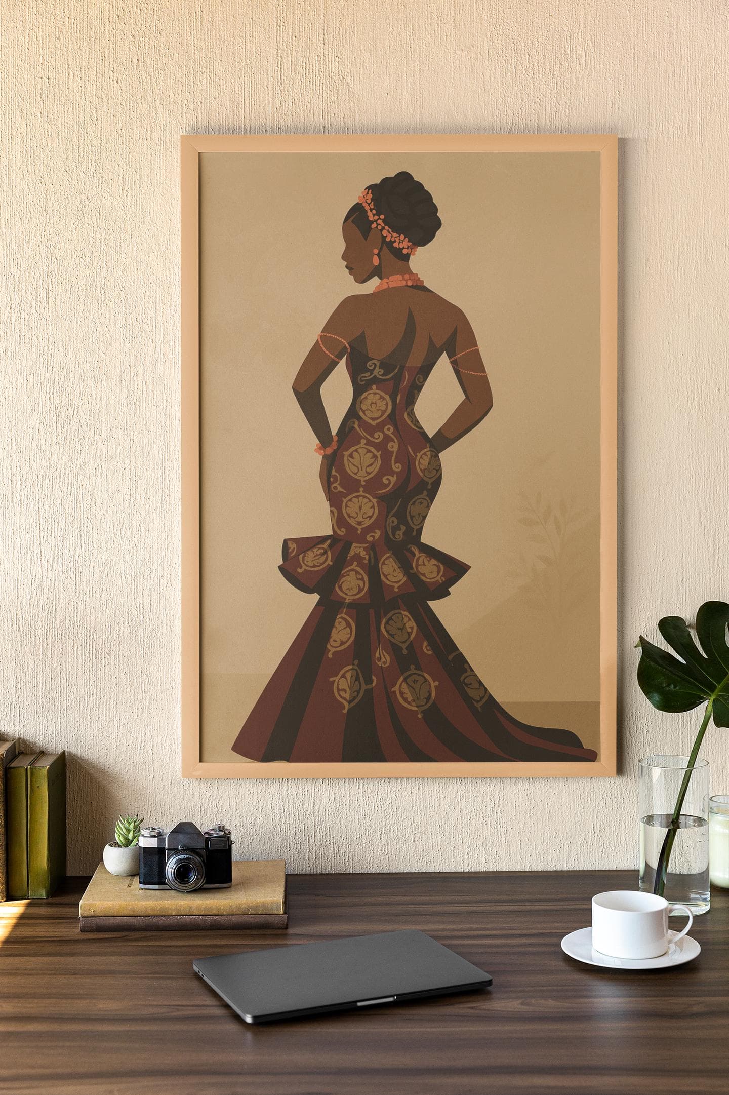 Igbo Woman Art Print – African Queen Portrait, Afrocentric Digital Download Wall Decor - image 4