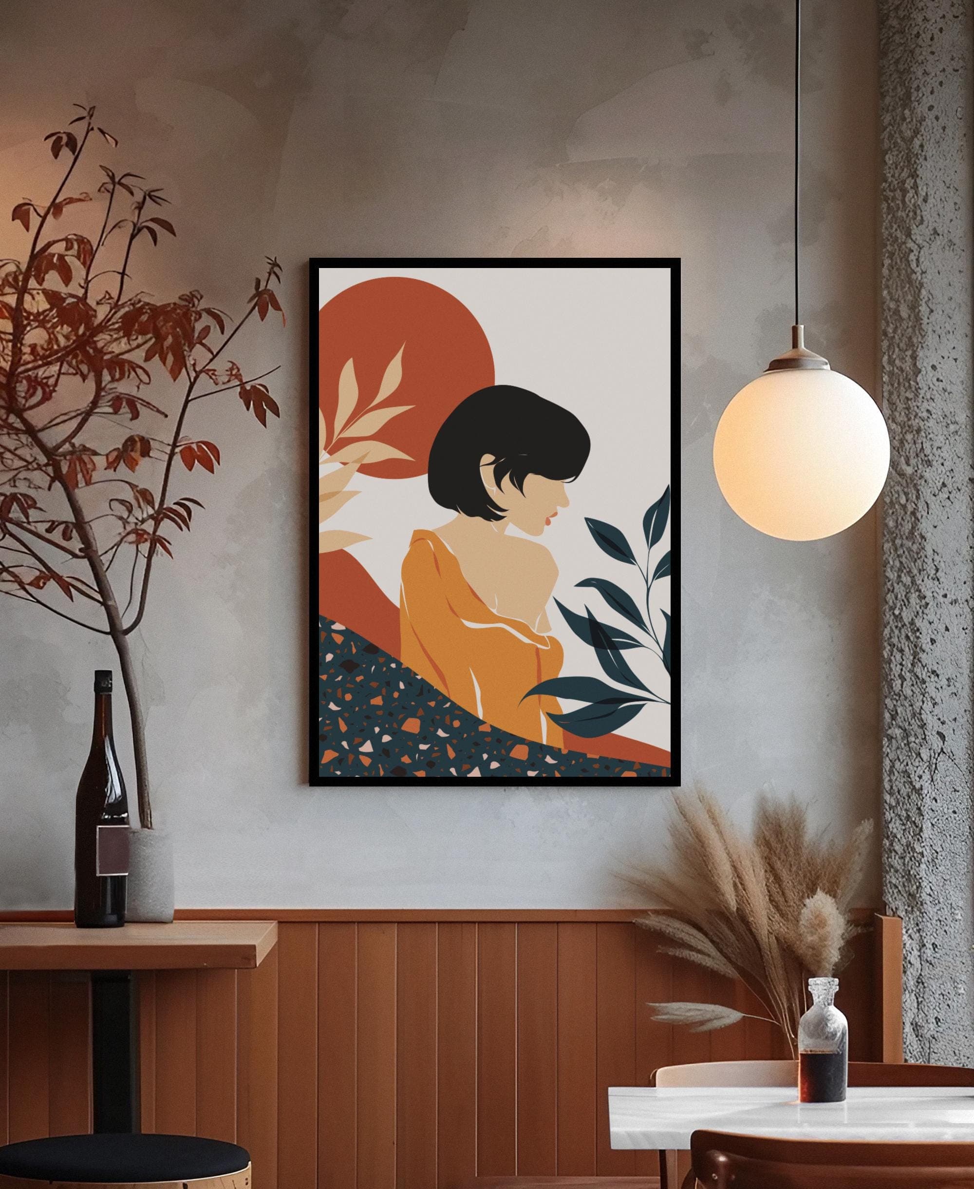Abstract Woman Line Art Print – Minimalist Boho Illustration, Contemporary Home Decor (A3) - image 3