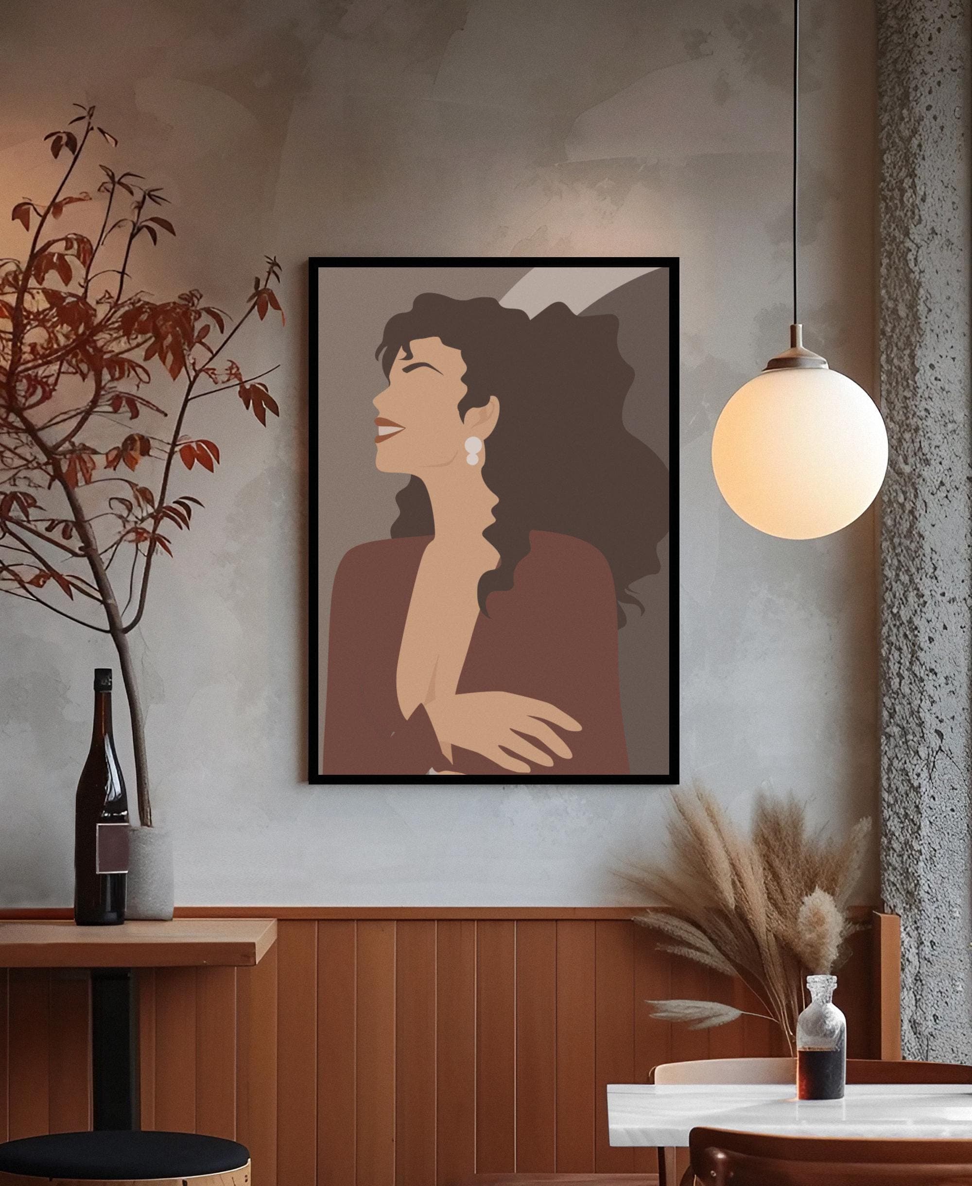 Minimalist Fashion Illustration Print – Woman in Brown Outfit, Neutral Modern Gallery Wall Art - image 3