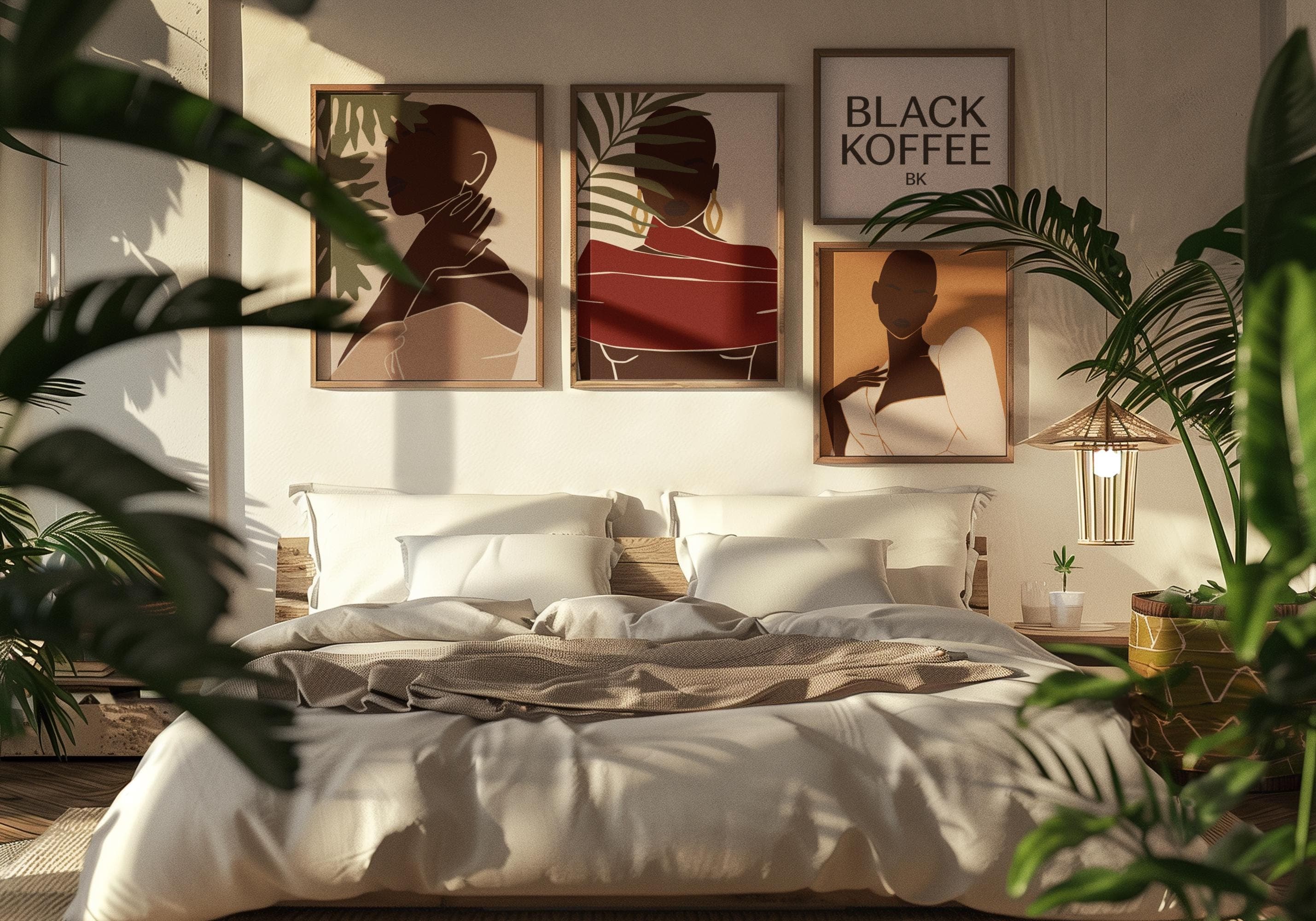 Minimalist Afrocentric Art Print – Black Woman Botanical Illustration, Modern Self-Love Decor - image 5